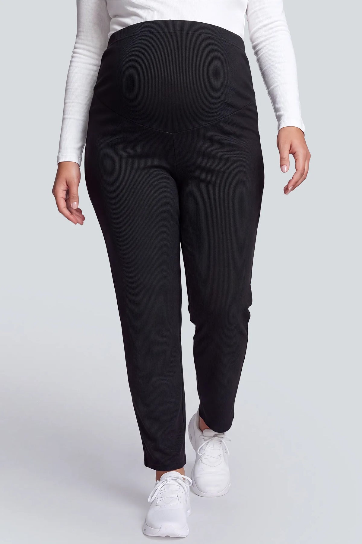 Over-Bump Ribbed Maternity Leggings