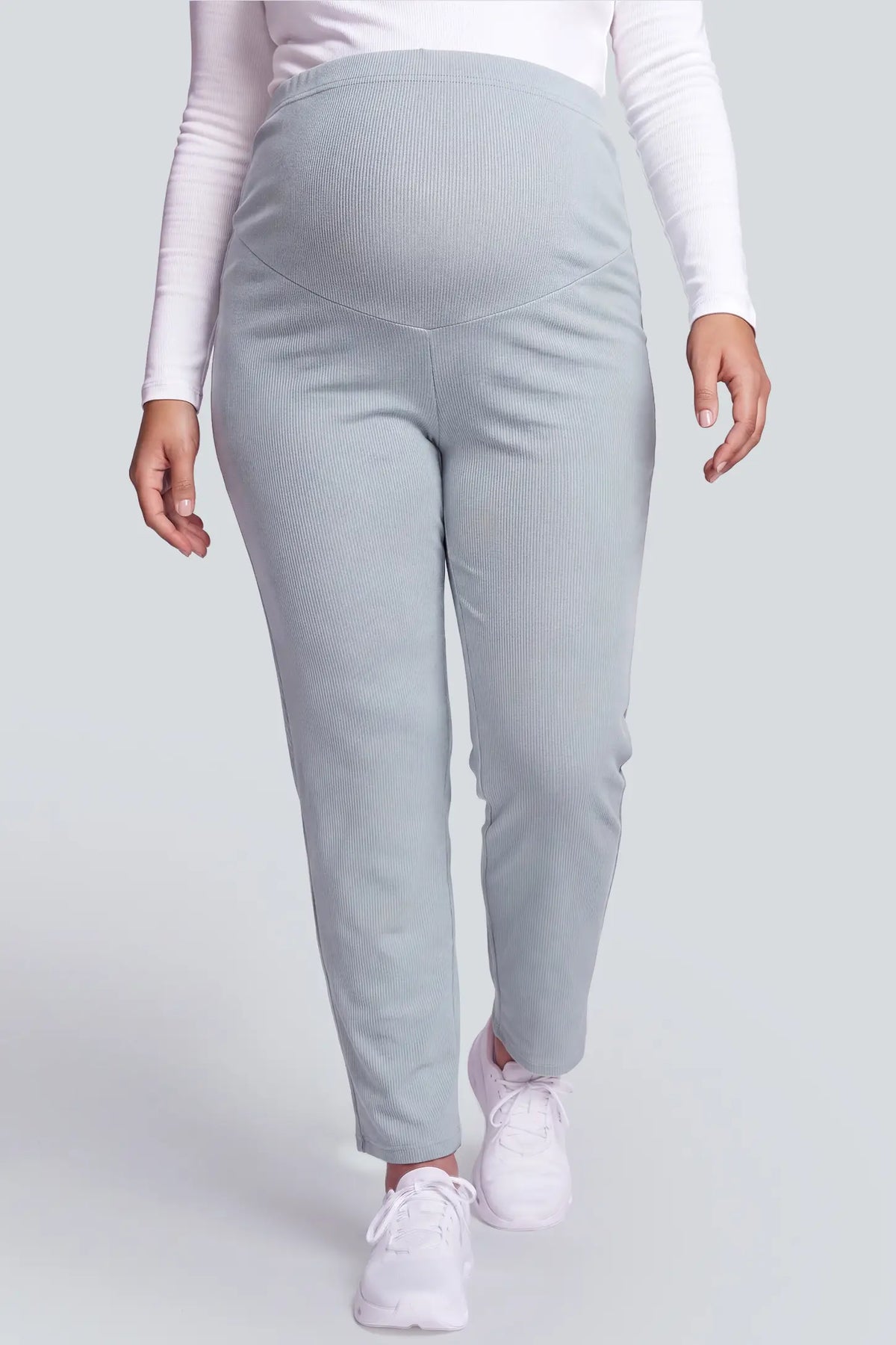 Over-Bump Ribbed Maternity Leggings