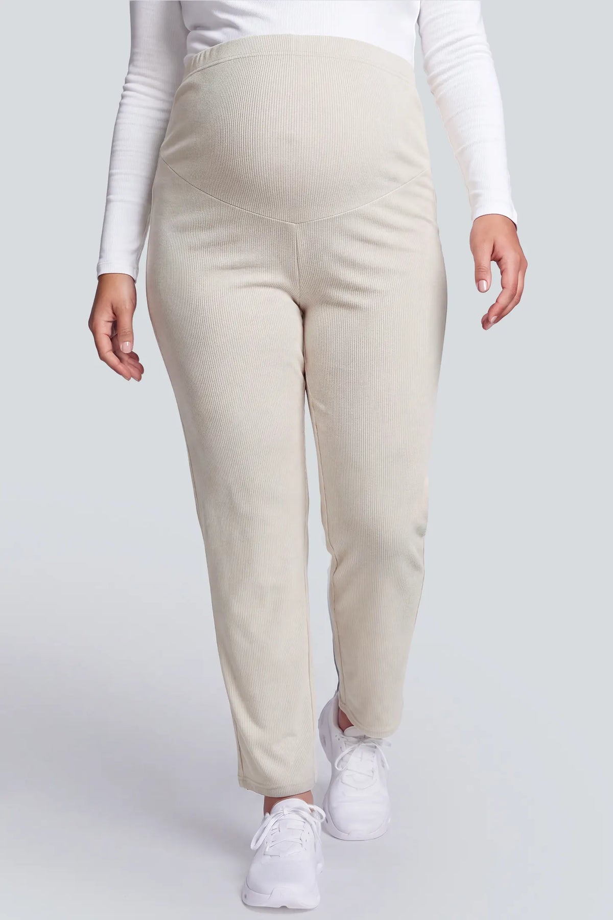 Over-Bump Ribbed Maternity Leggings