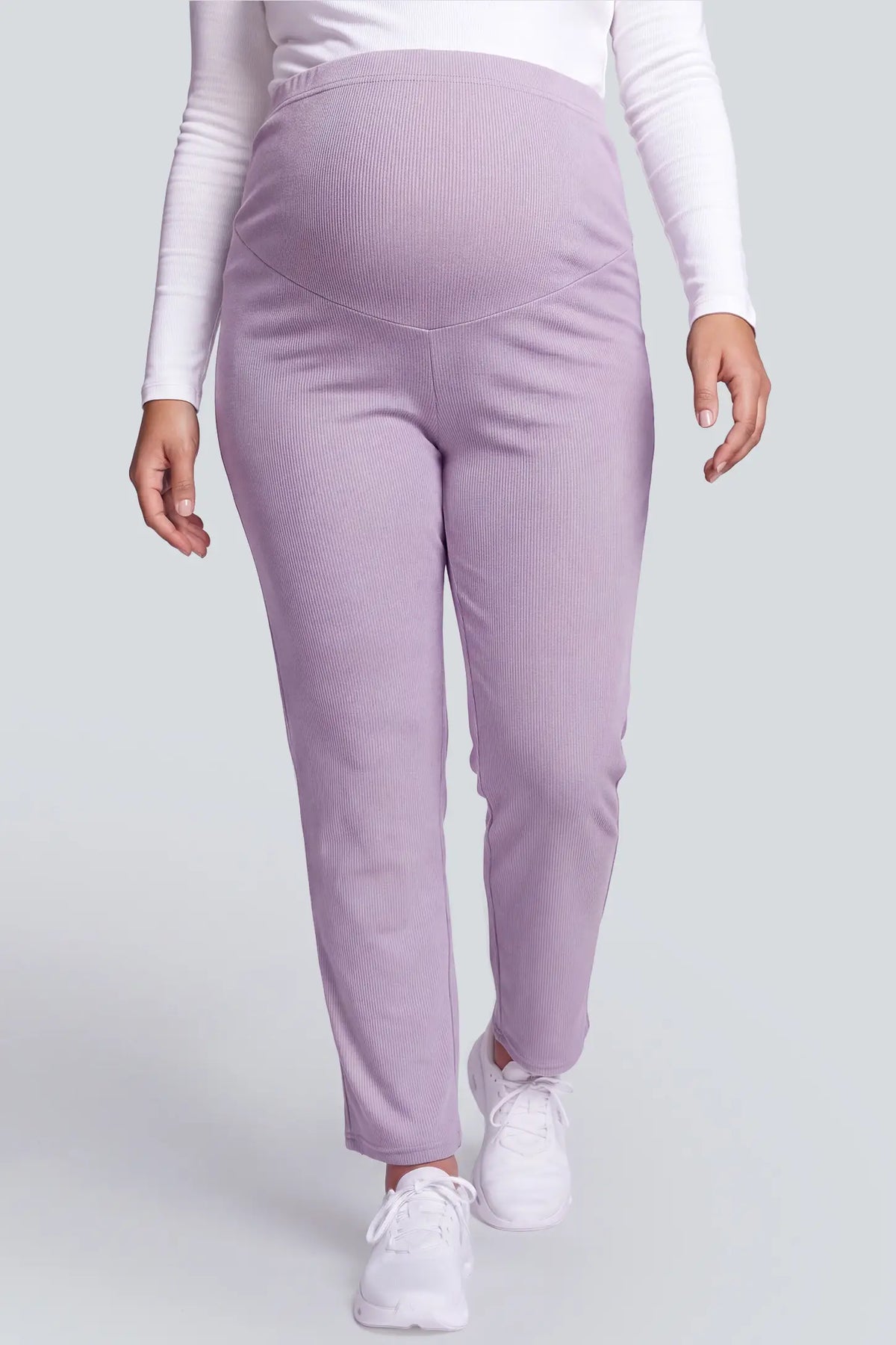 Over-Bump Ribbed Maternity Leggings