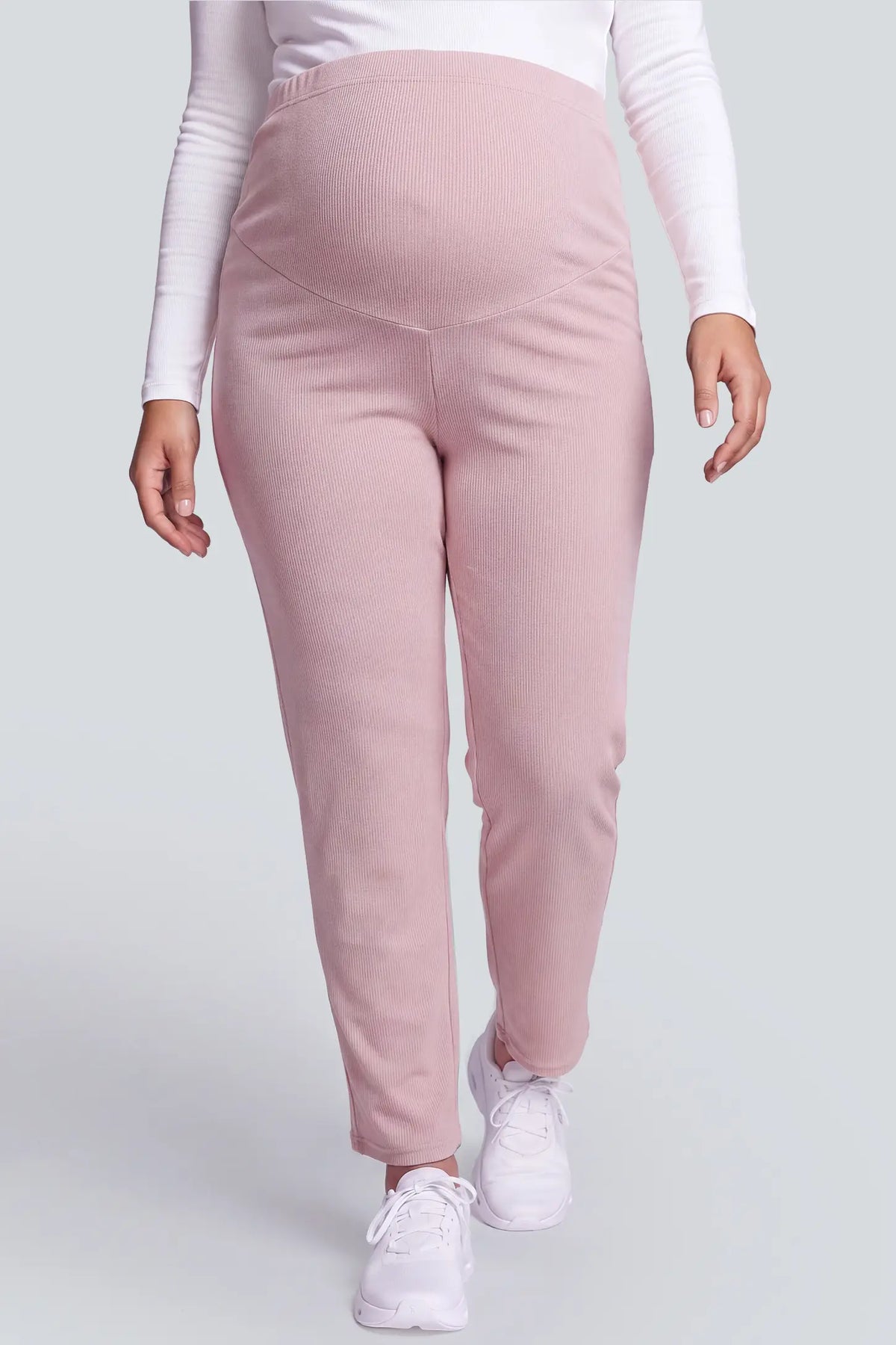 Over-Bump Ribbed Maternity Leggings
