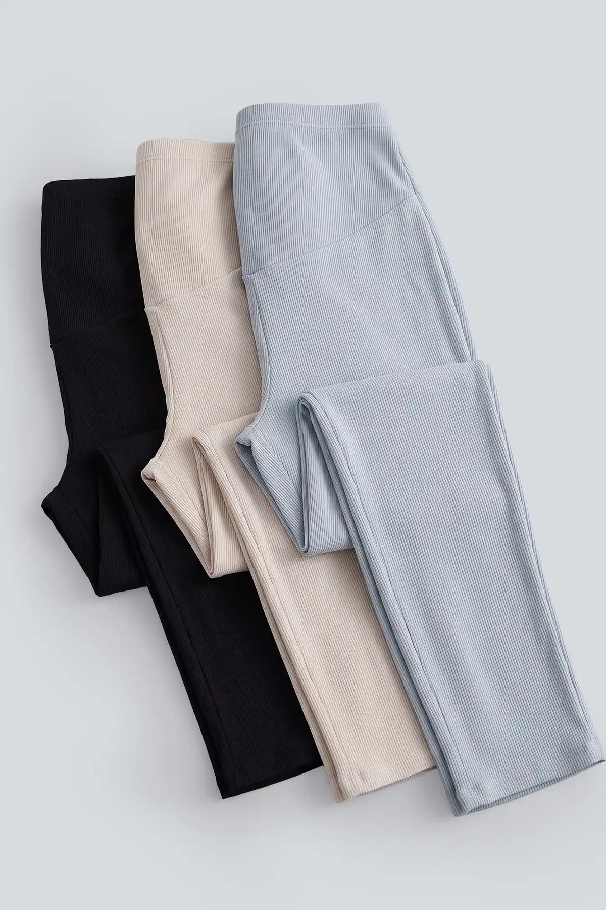 Over-Bump Ribbed Maternity Leggings