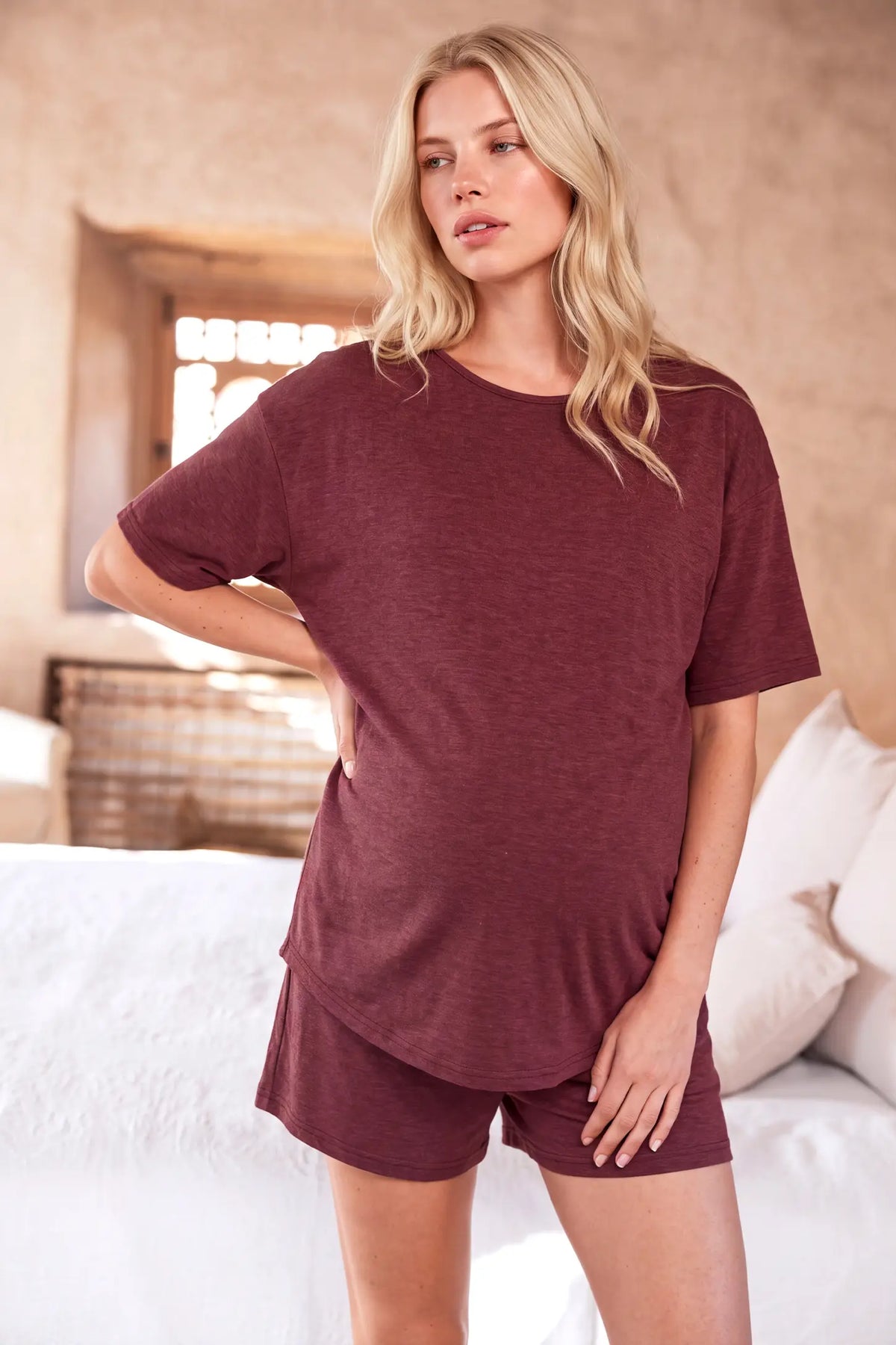 Soft Stretch Crewneck Maternity Lounge Set