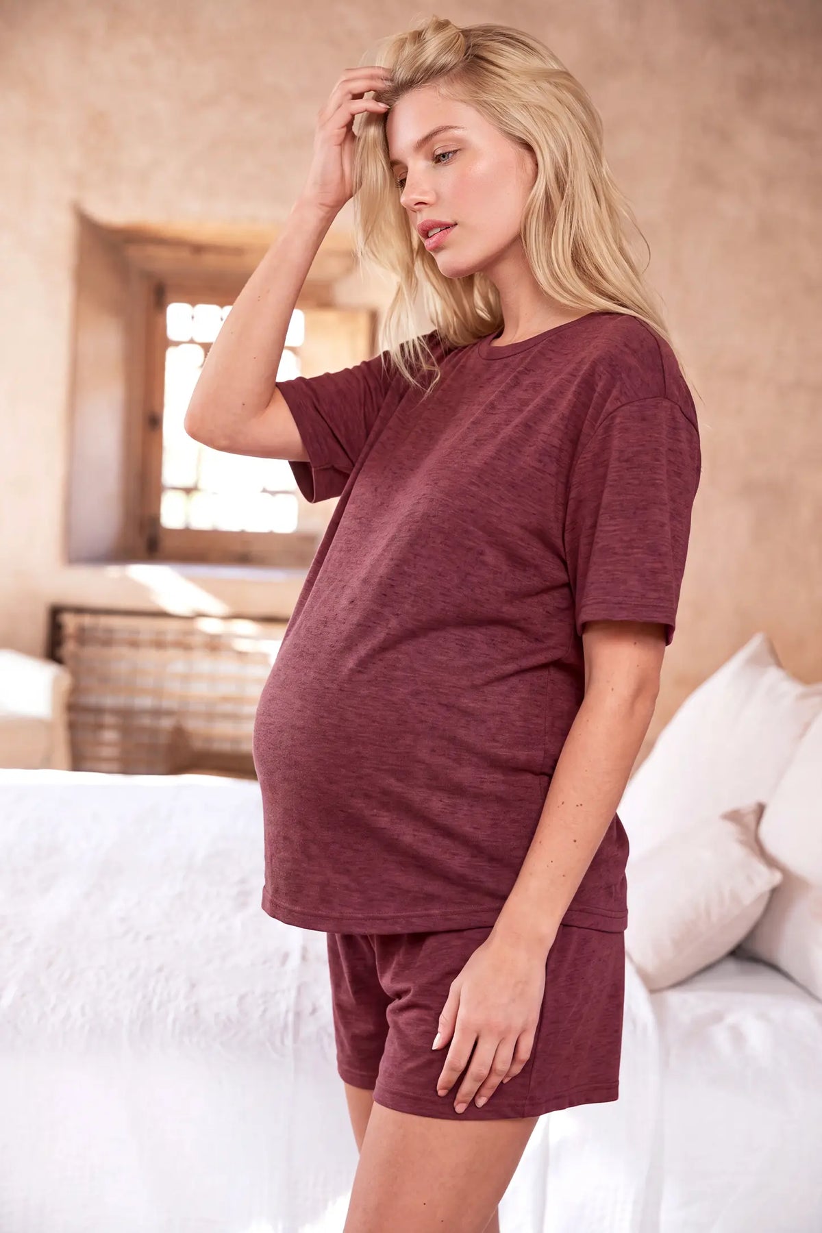 Soft Stretch Crewneck Maternity Lounge Set