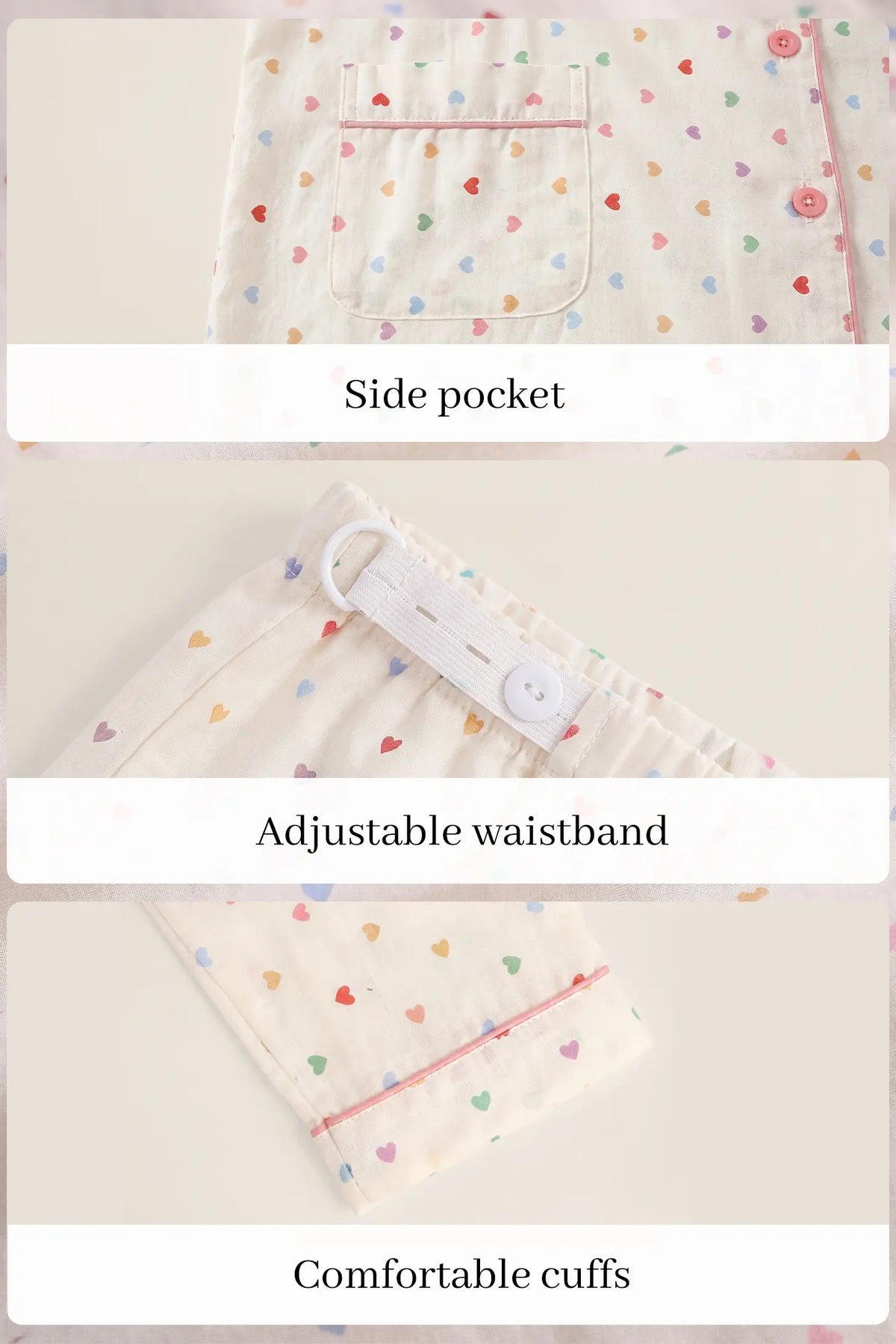 Floral Collared Cotton Gauze Nursing Pajama Set