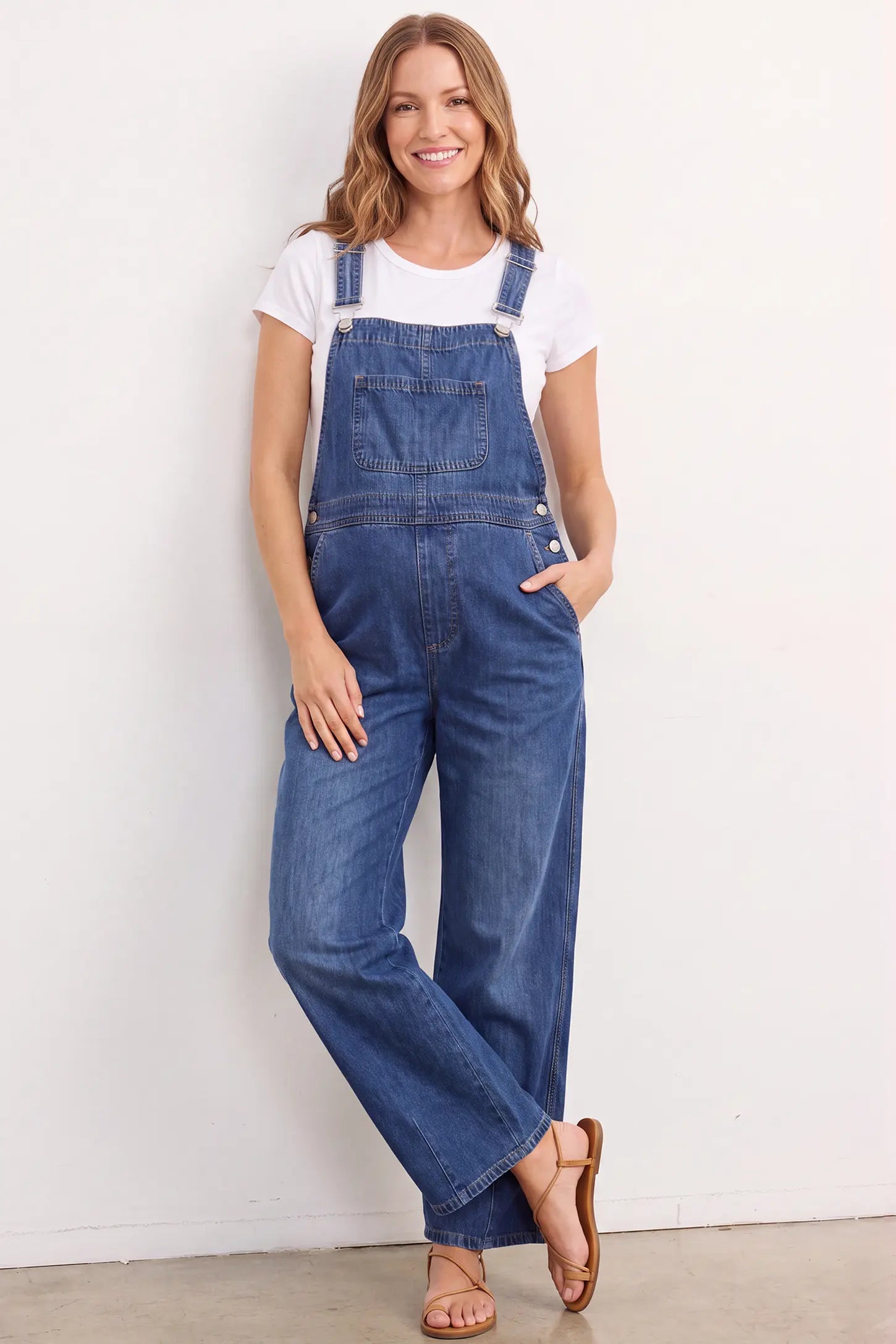 Wide Leg Relaxed Fit Maternity Overalls