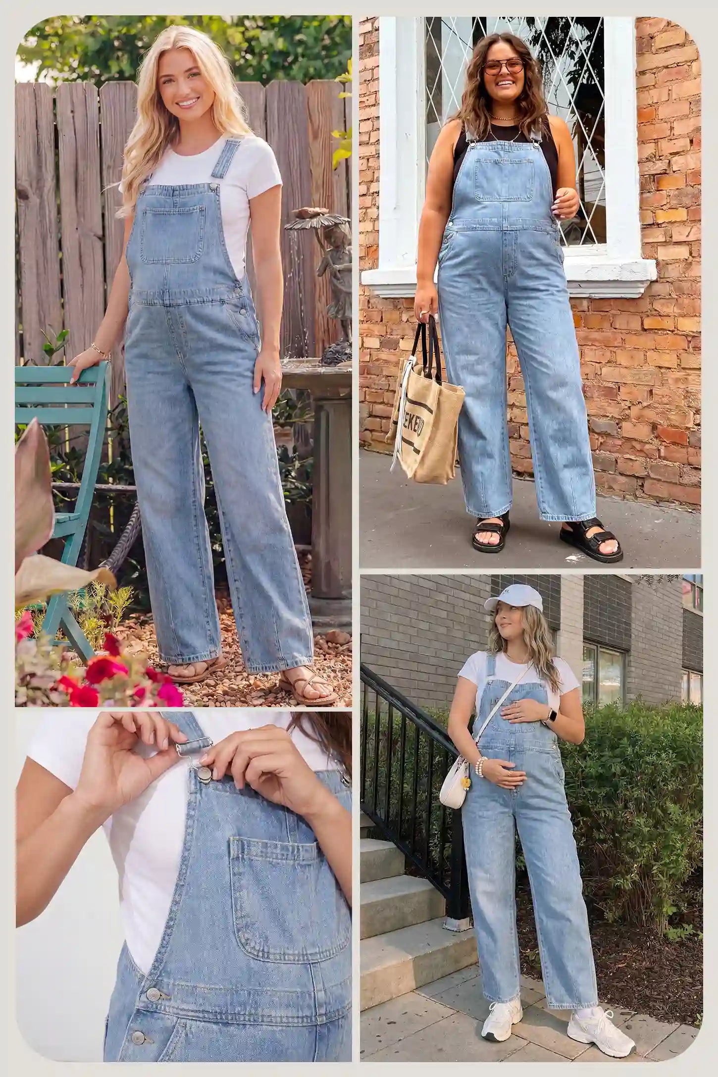 Wide Leg Relaxed Fit Maternity Overalls