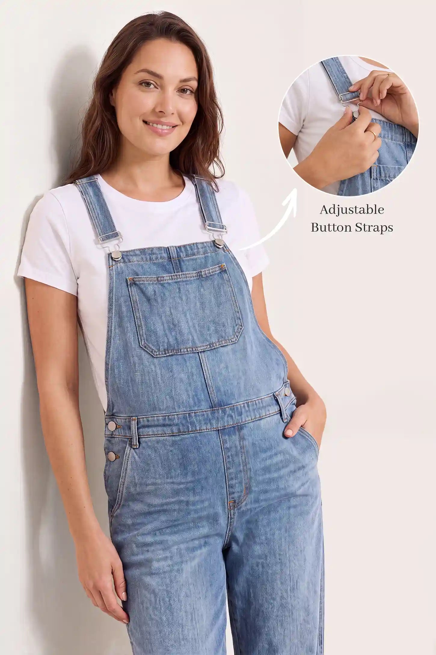 Wide Leg Relaxed Fit Maternity Overalls