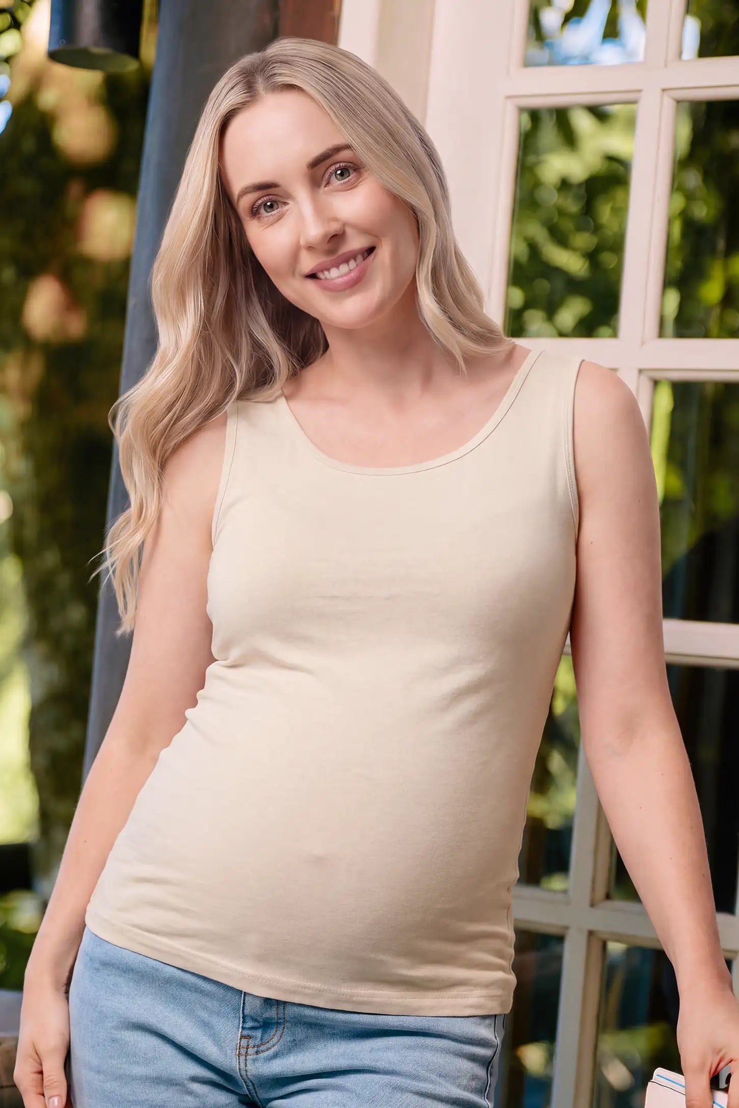Soft Knit Sleeveless Maternity Tank Top