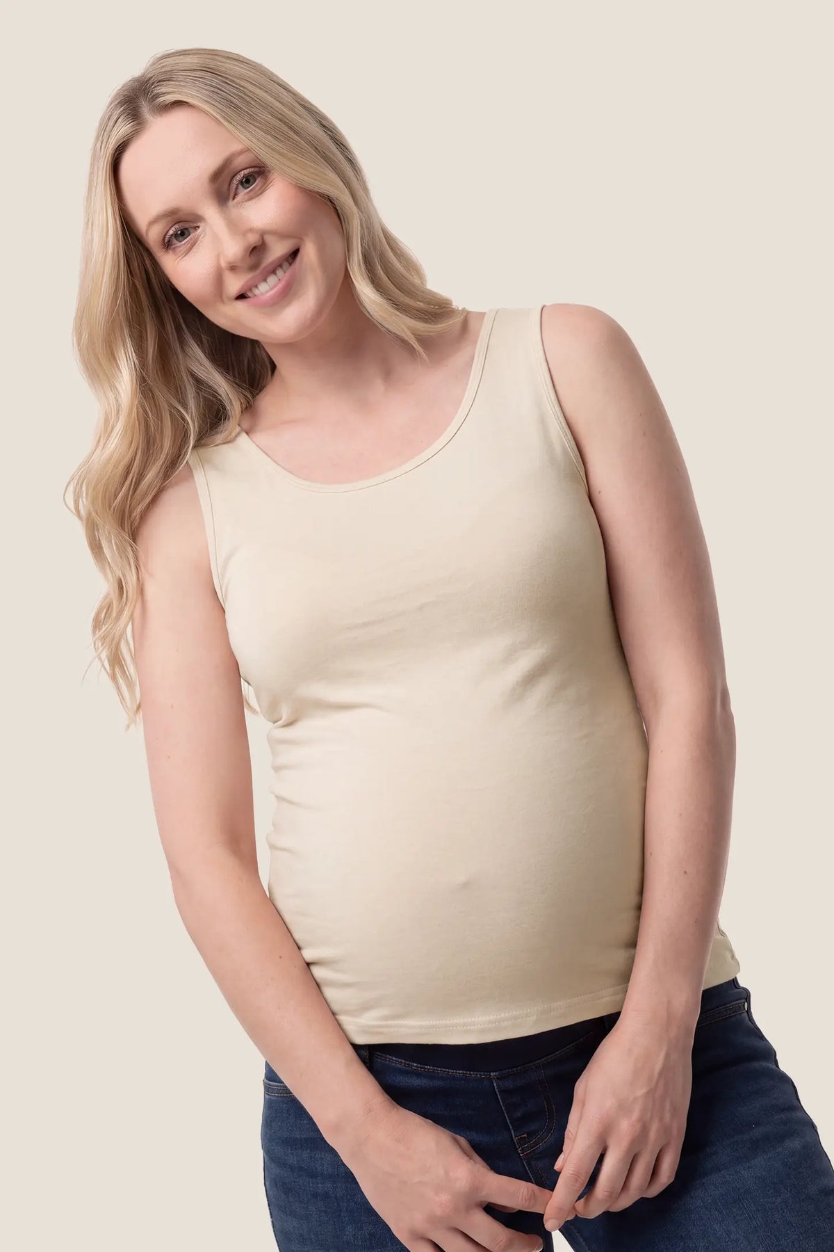 Soft Knit Sleeveless Maternity Tank Top