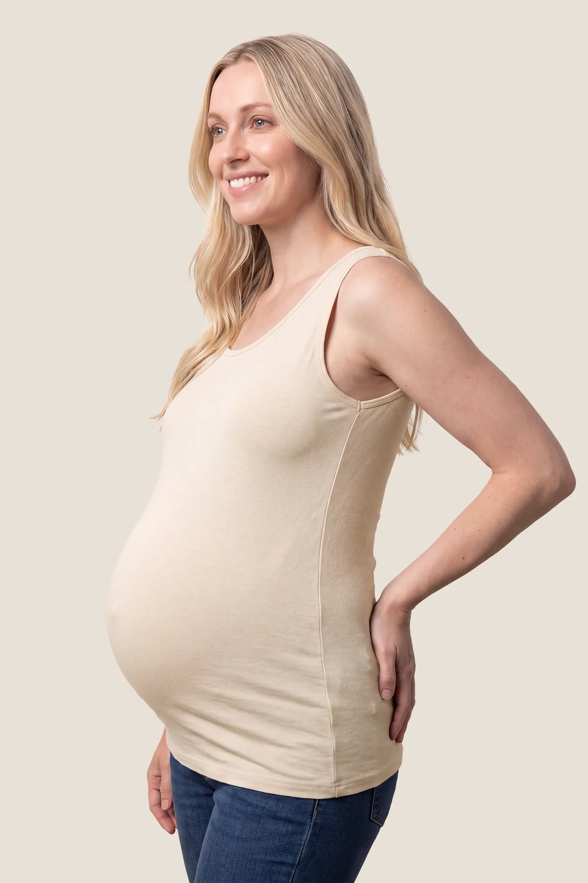 Soft Knit Sleeveless Maternity Tank Top