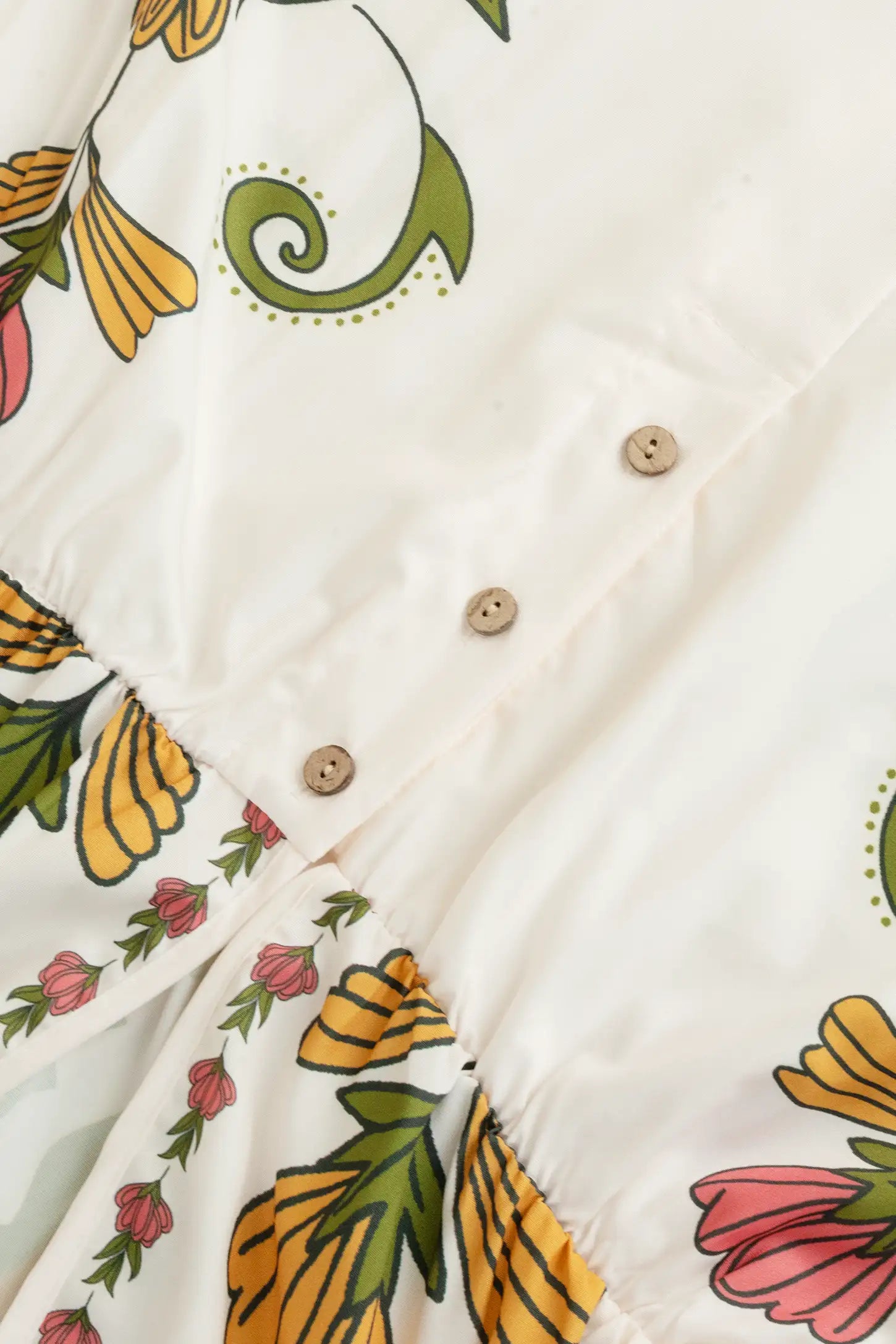 Floral Deep V-Neck Tie-Waist Maternity Jumpsuit