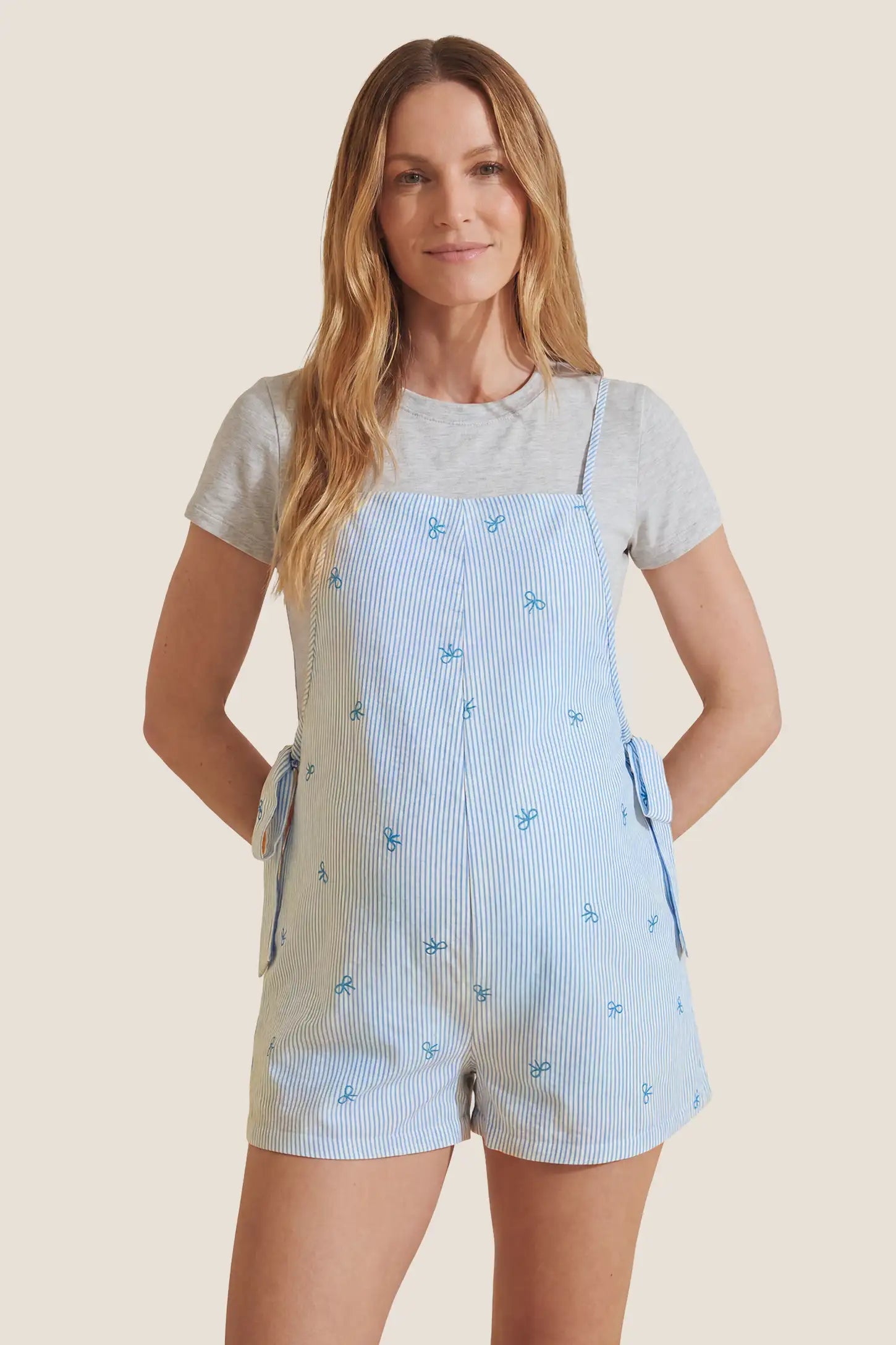 Side-Adjustable Maternity Jumpsuit Comfortable Pregnancy One-Piece
