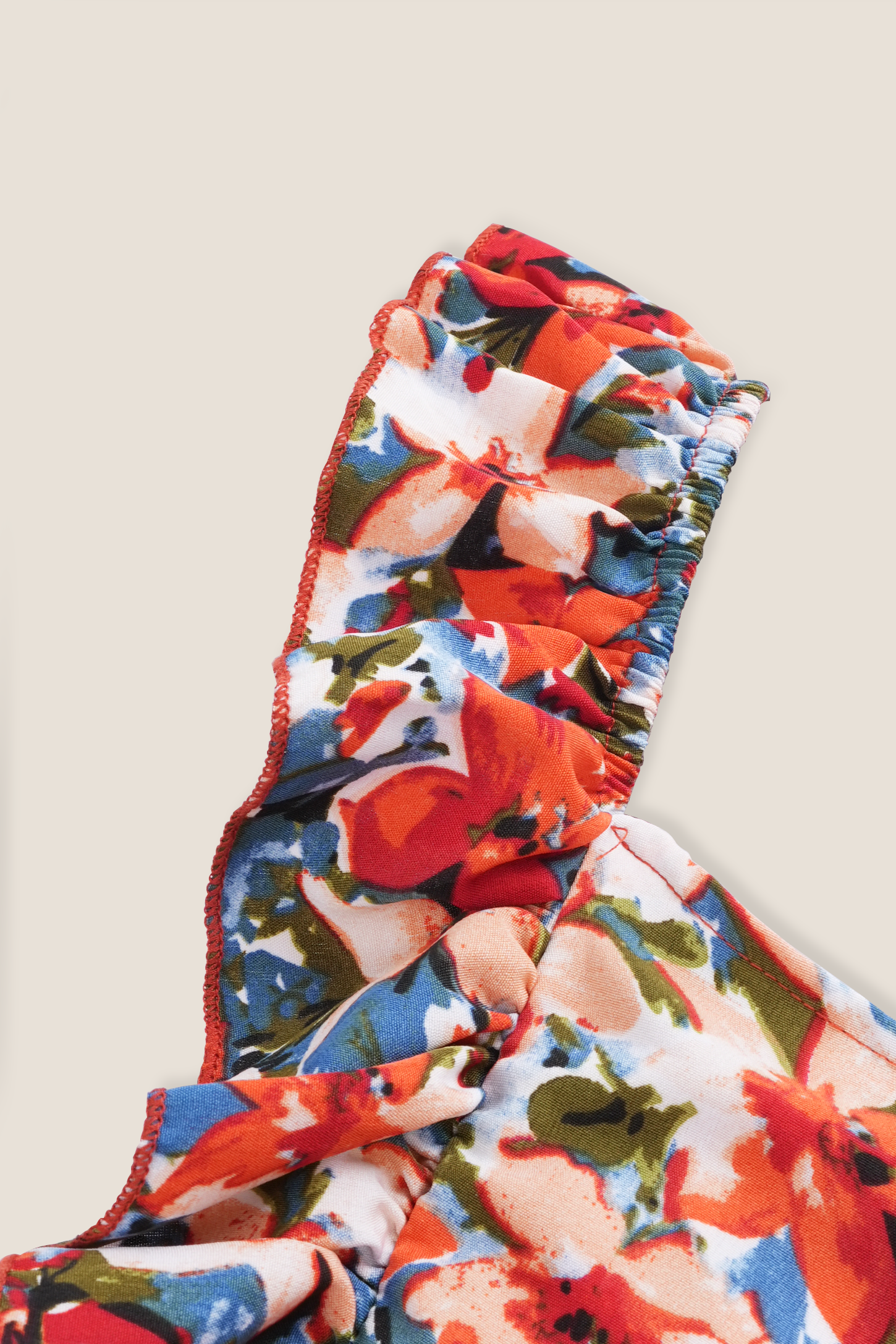 Floral Ruffle Strap Smocked Maternity & Nursing Romper