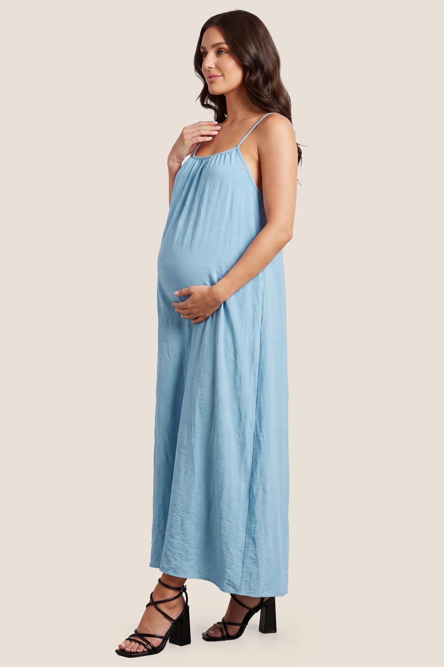 Open Back Flowy Cami Maternity Dress