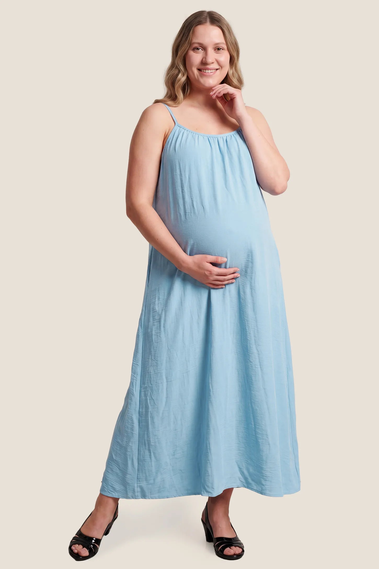 Open Back Flowy Cami Maternity Dress