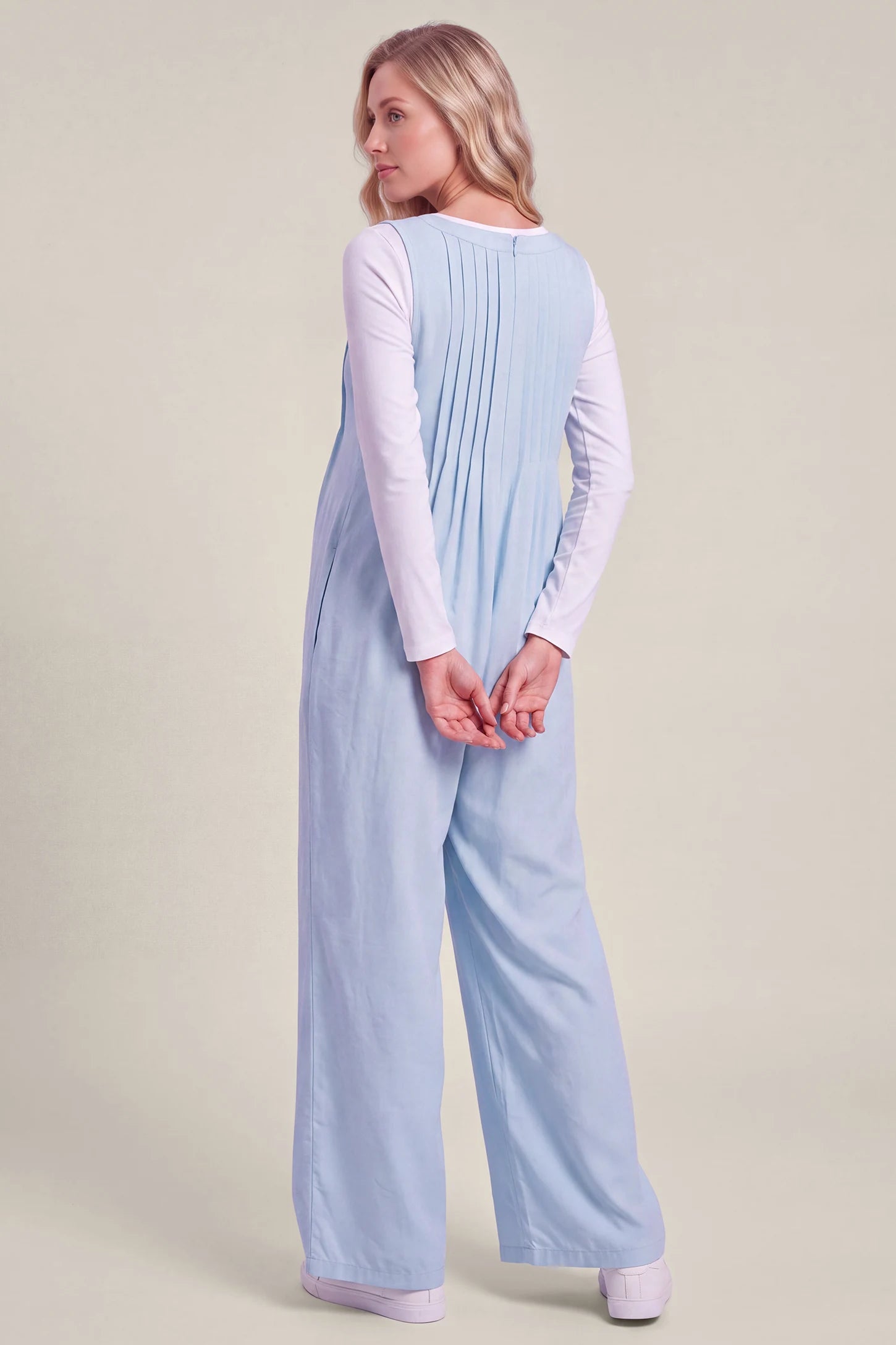 Soft Tie-Front Maternity Overalls