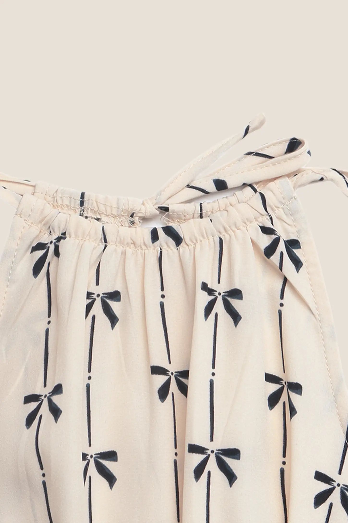 Adjustable Halter Bow Print Maternity Romper