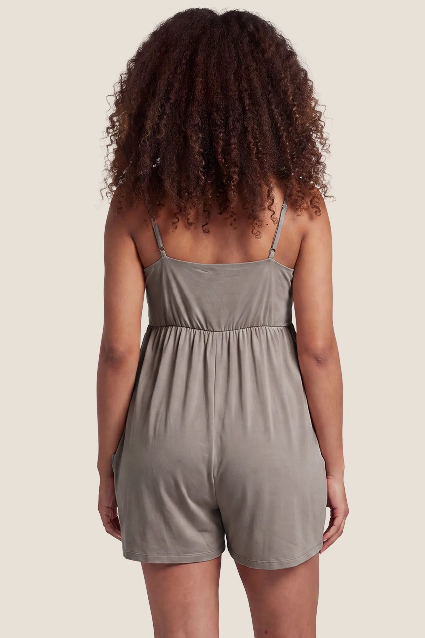 Spaghetti Strap Empire Waist Maternity Romper