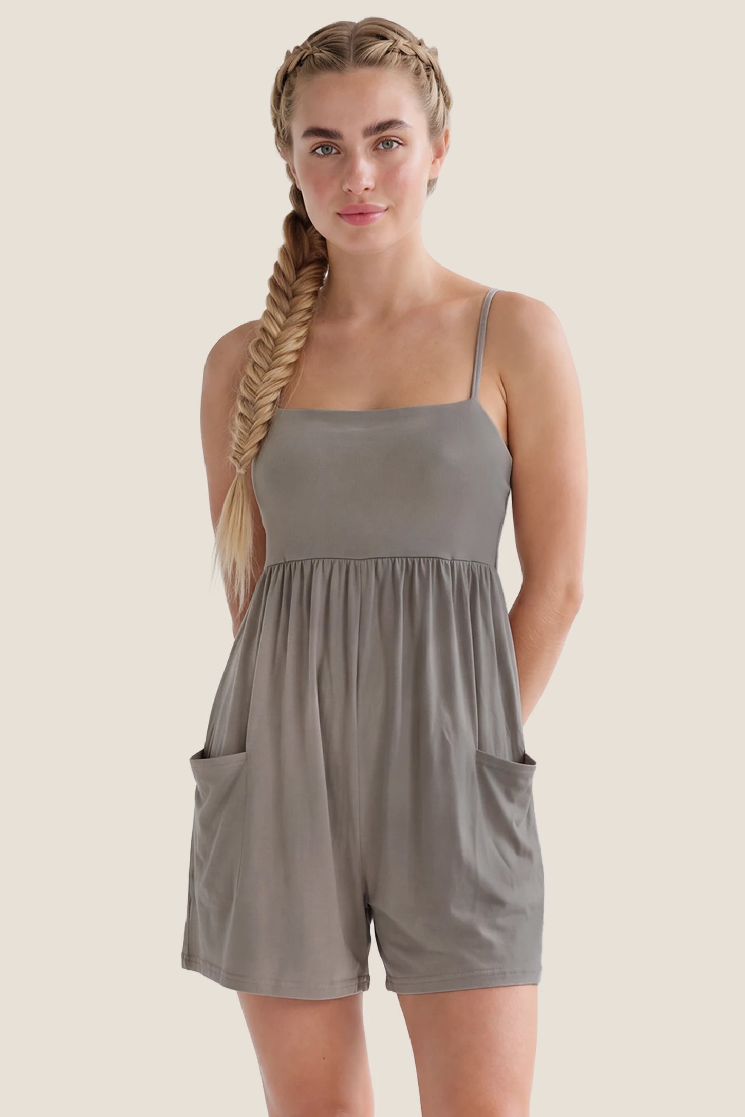Spaghetti Strap Empire Waist Maternity Romper