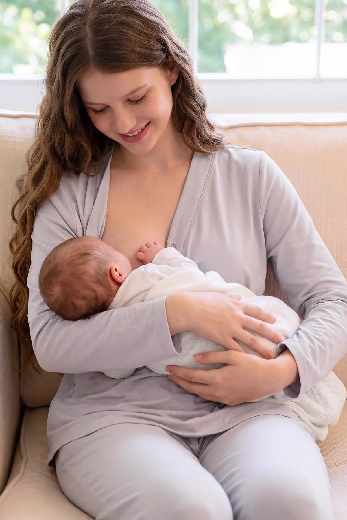 Cotton Maternity Nursing Pajama Set