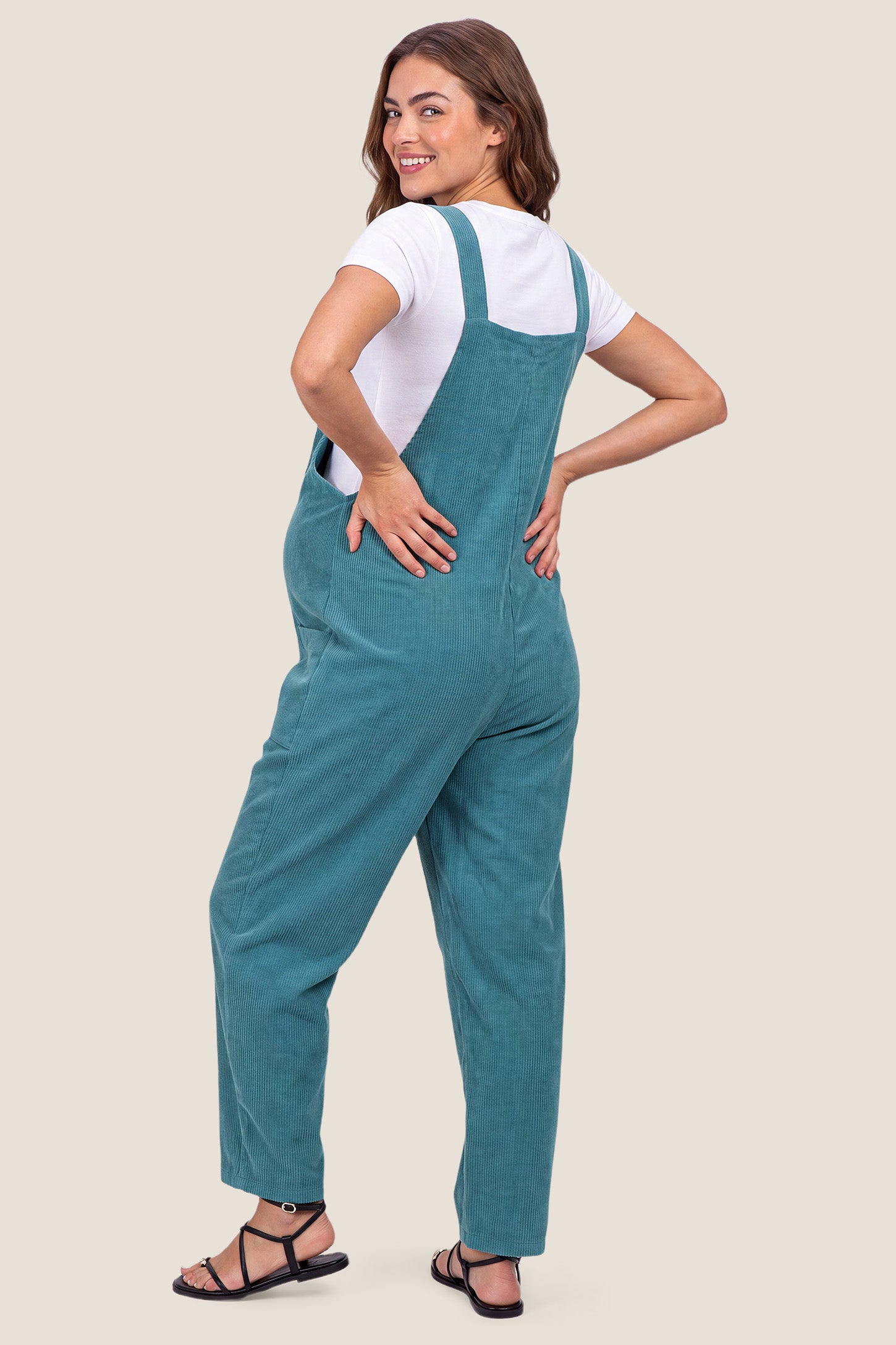 Adjustable Strap Loose-Fit Maternity Jumpsuit