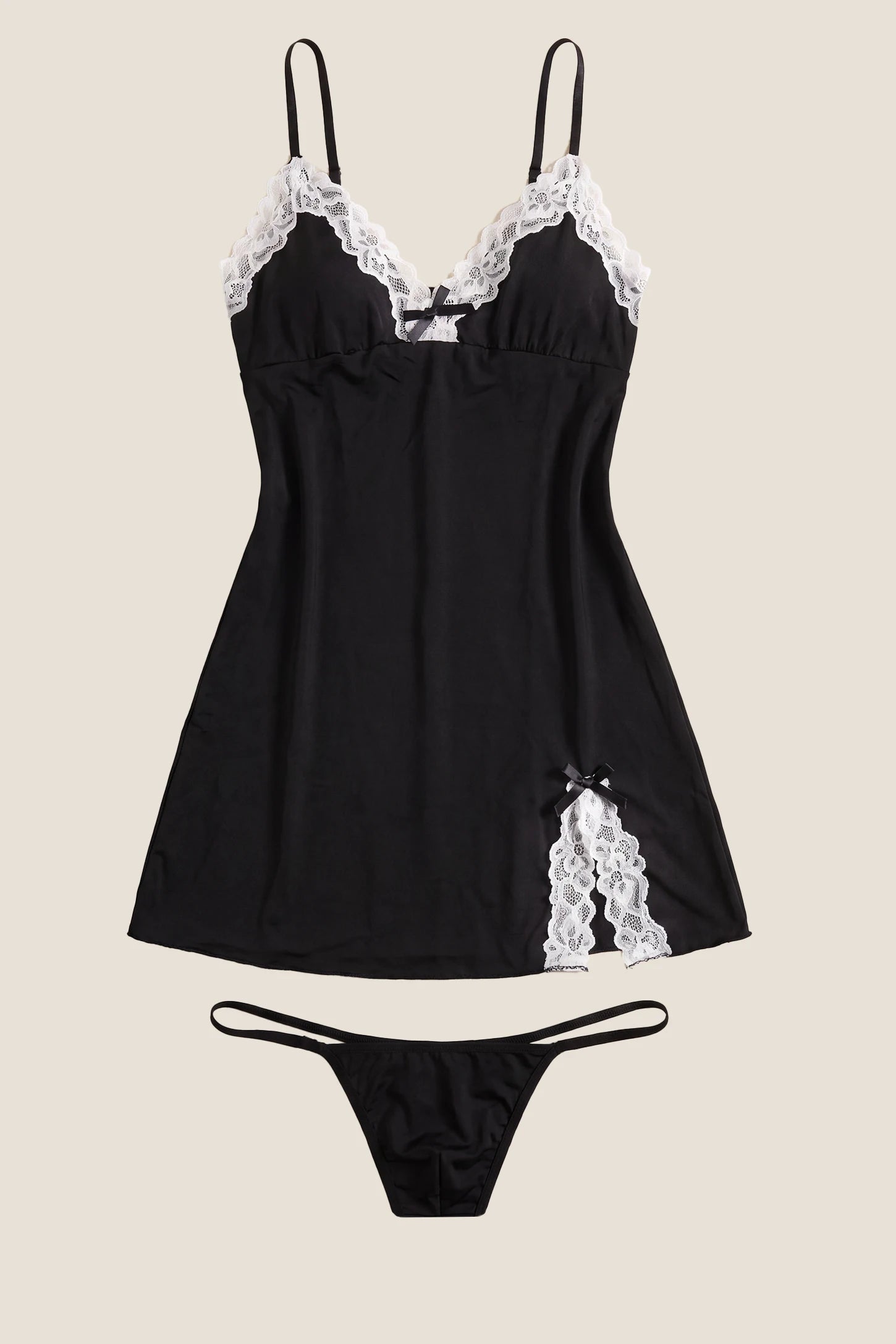 French Velvet Lace Maternity Slip Nightdress