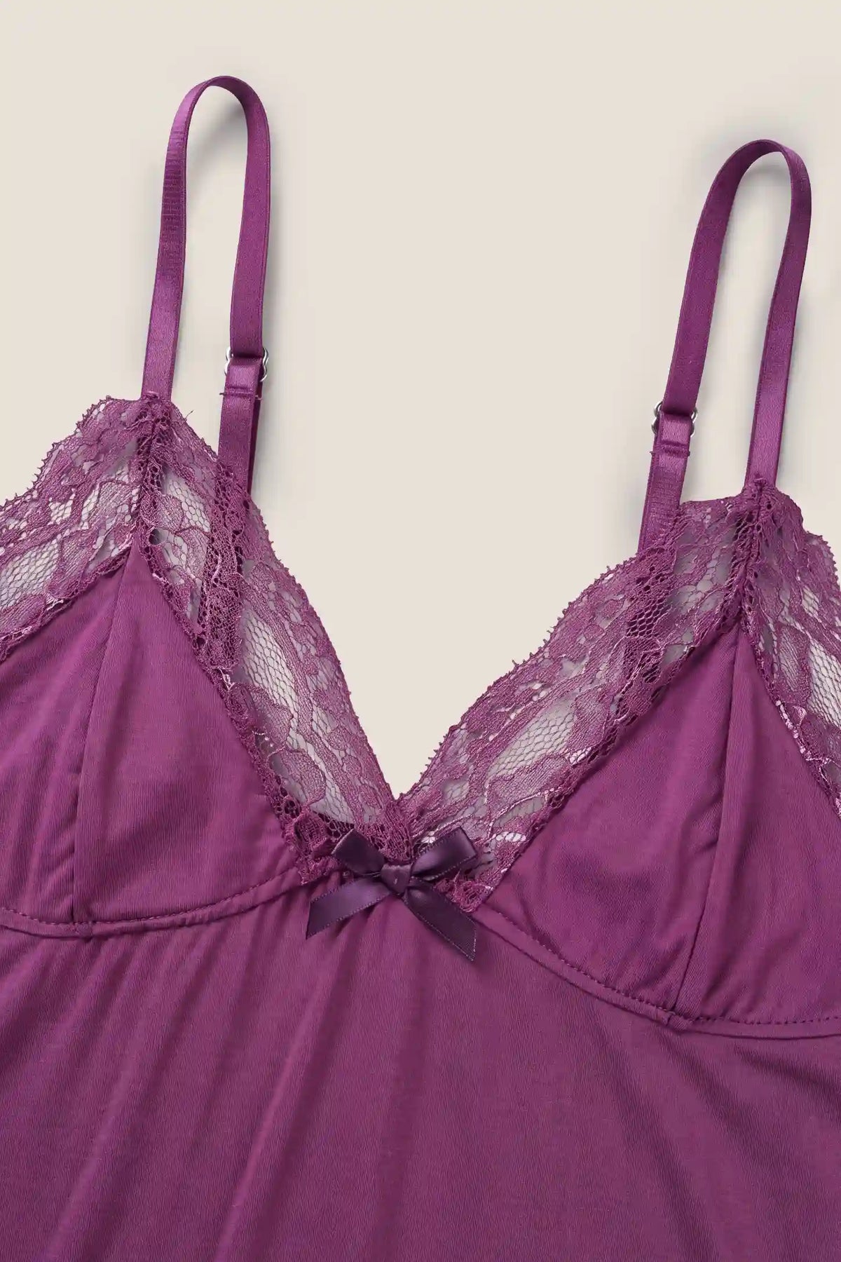 Side Slit Lace Maternity Babydoll Nightdress