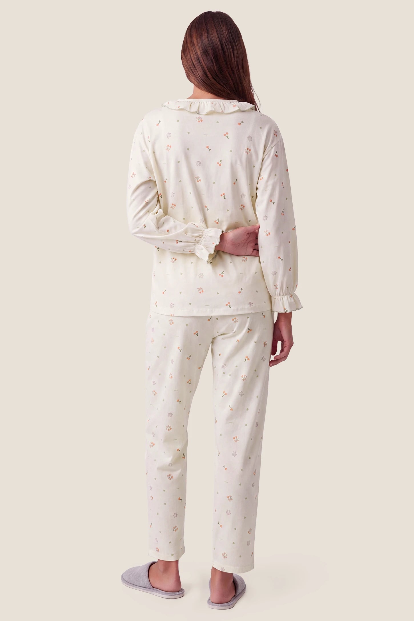 Luxury Cotton Air Knit Long Sleeve Pajama Set