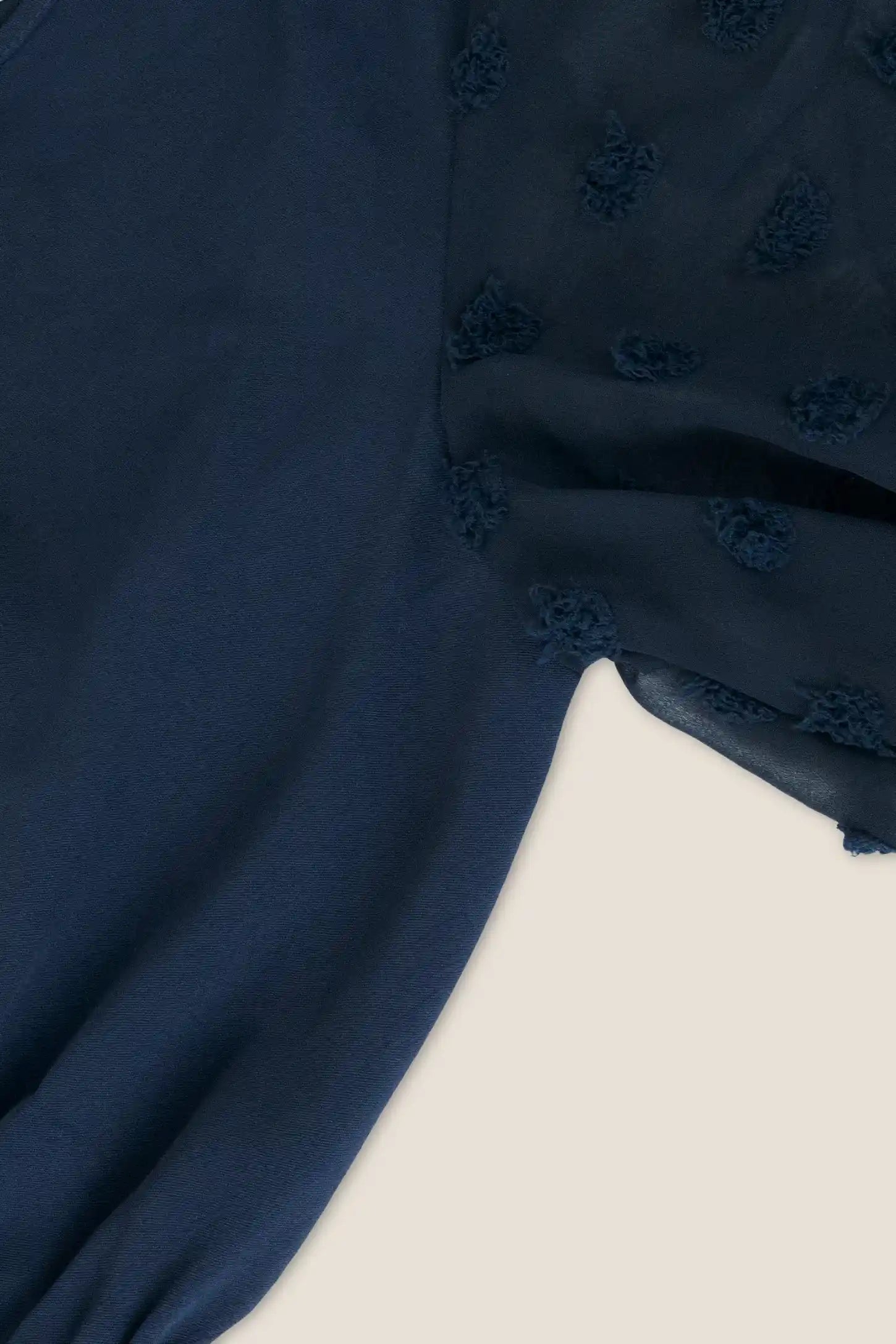 Swiss Dot Sleeve Wide-Leg Maternity Jumpsuit
