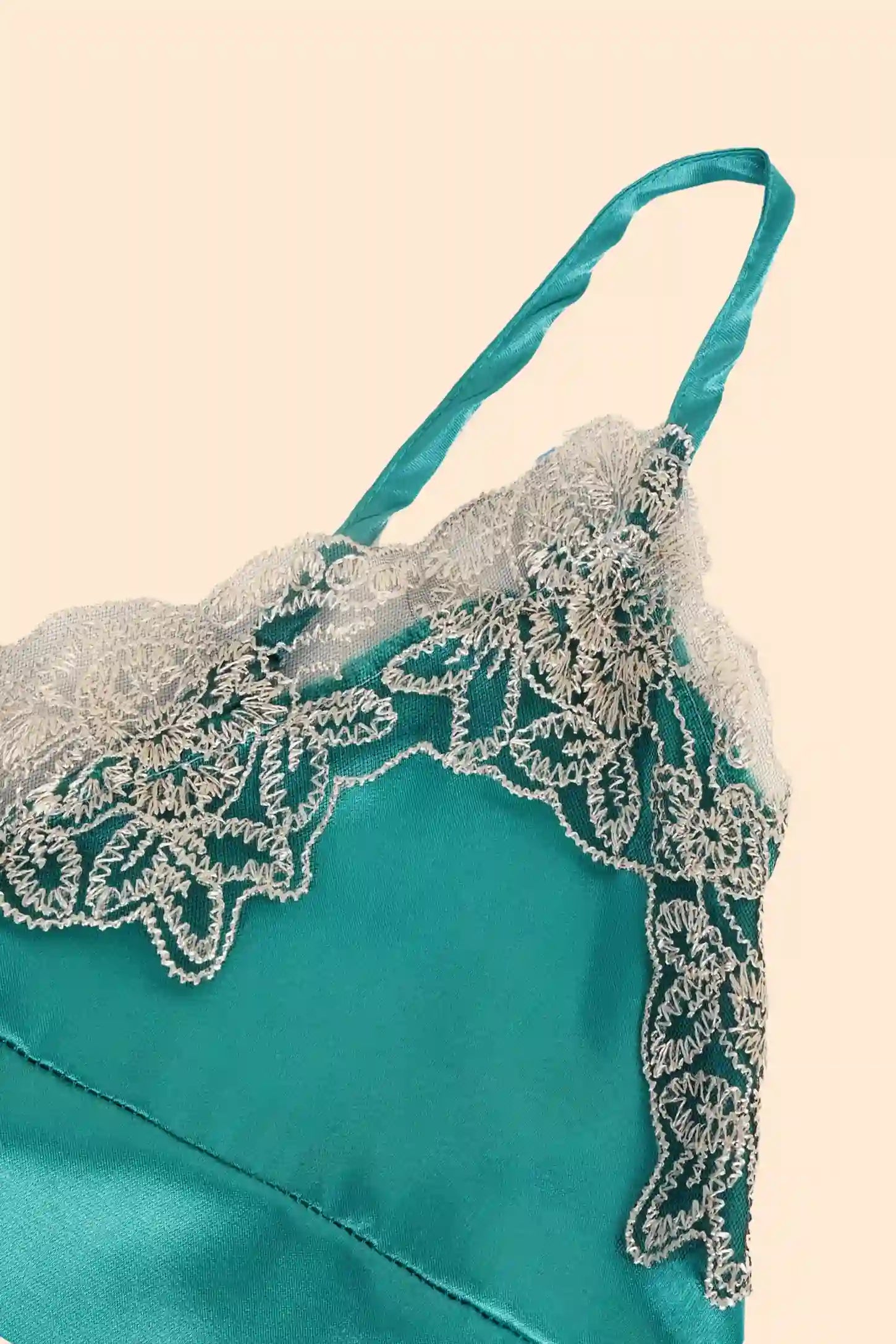 Lace-Trim Satin Maternity Sleep Set