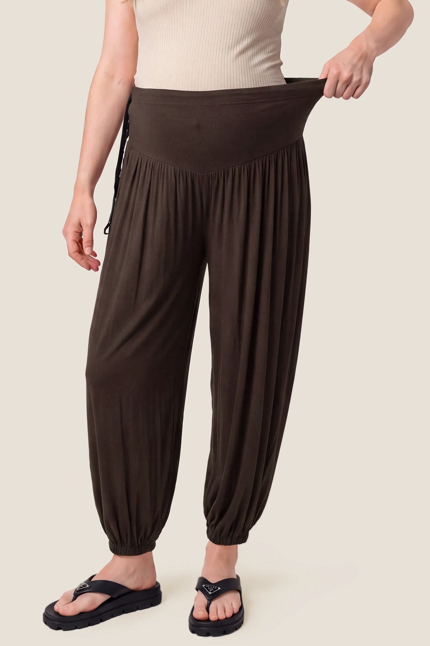 High-Waist Ultra-Soft Maternity Harem Pants