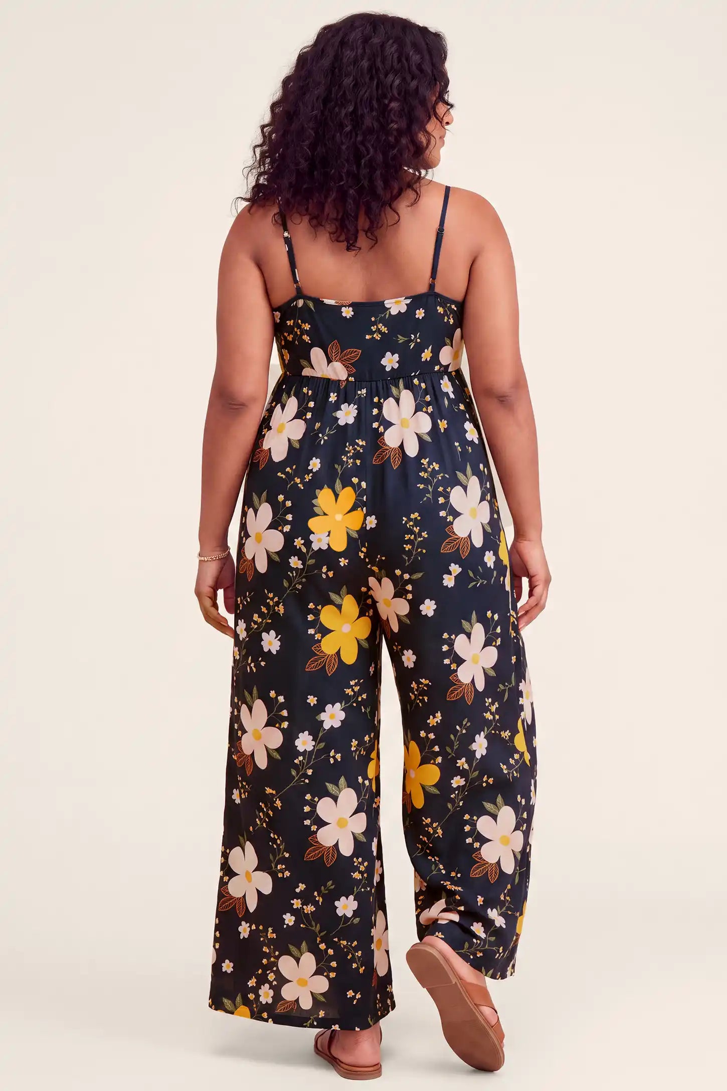 Grow-With-You High-Stretch Floral Maternity Jumpsuit