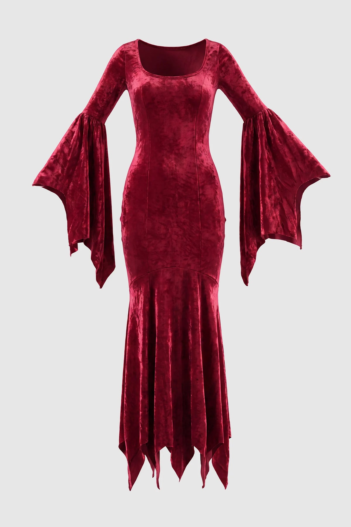 Scoop Neck Long Sleeve Halloween Maternity Maxi Dress