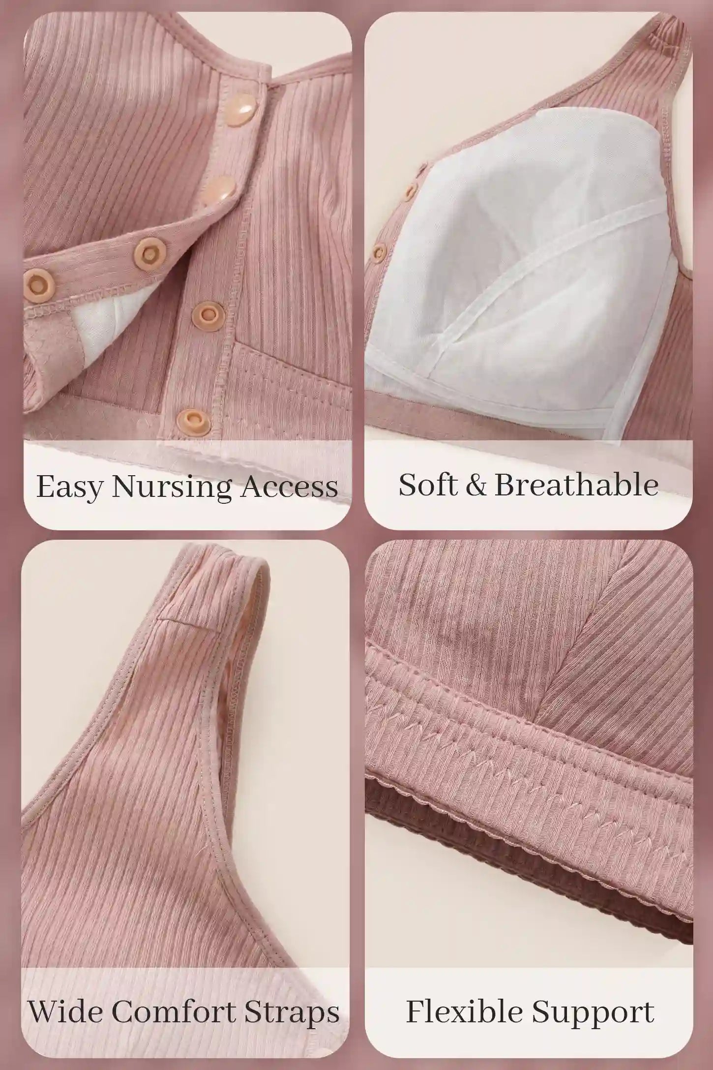 Cotton Front-Closure Maternity & Nursing Bra