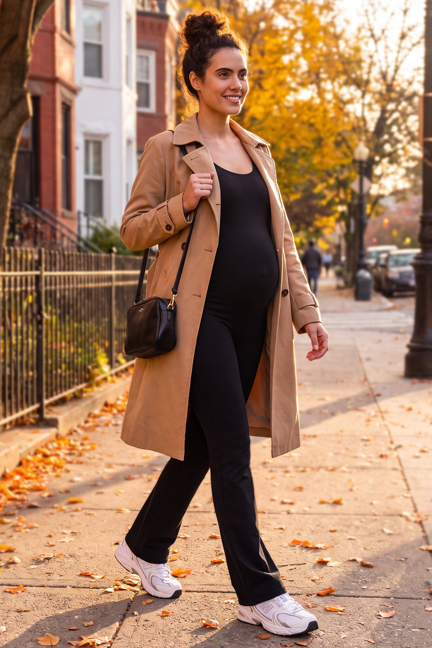 Maternity Flared-Leg Jumpsuit