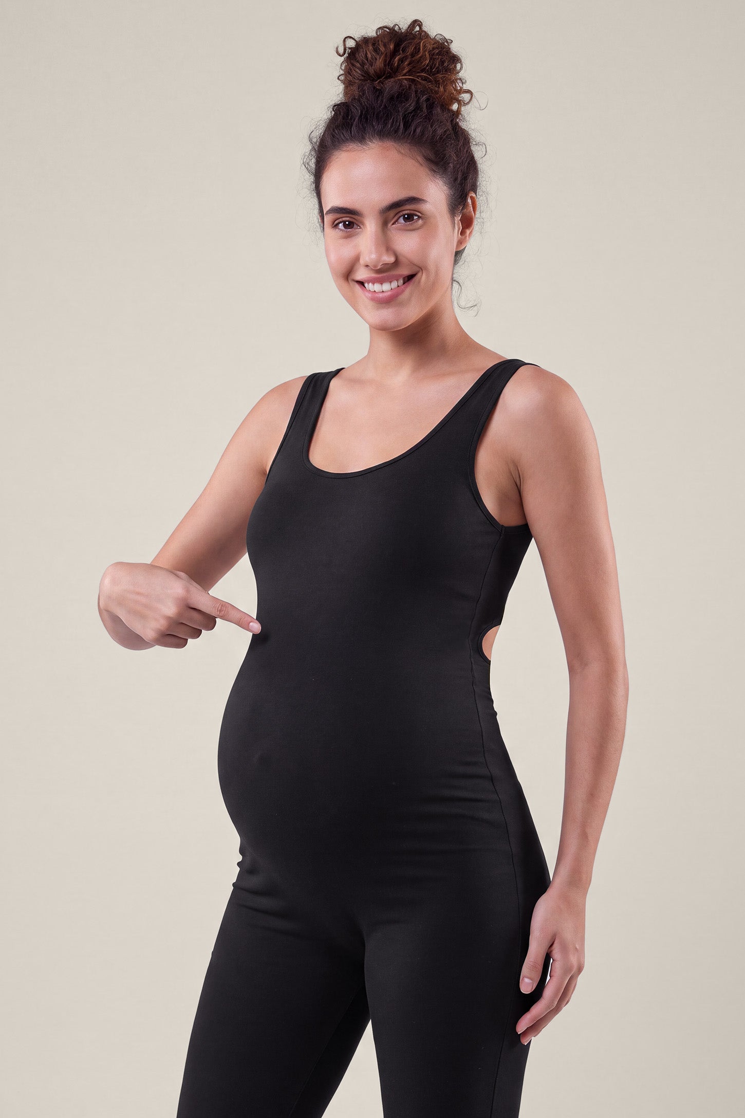 Maternity Flared-Leg Jumpsuit