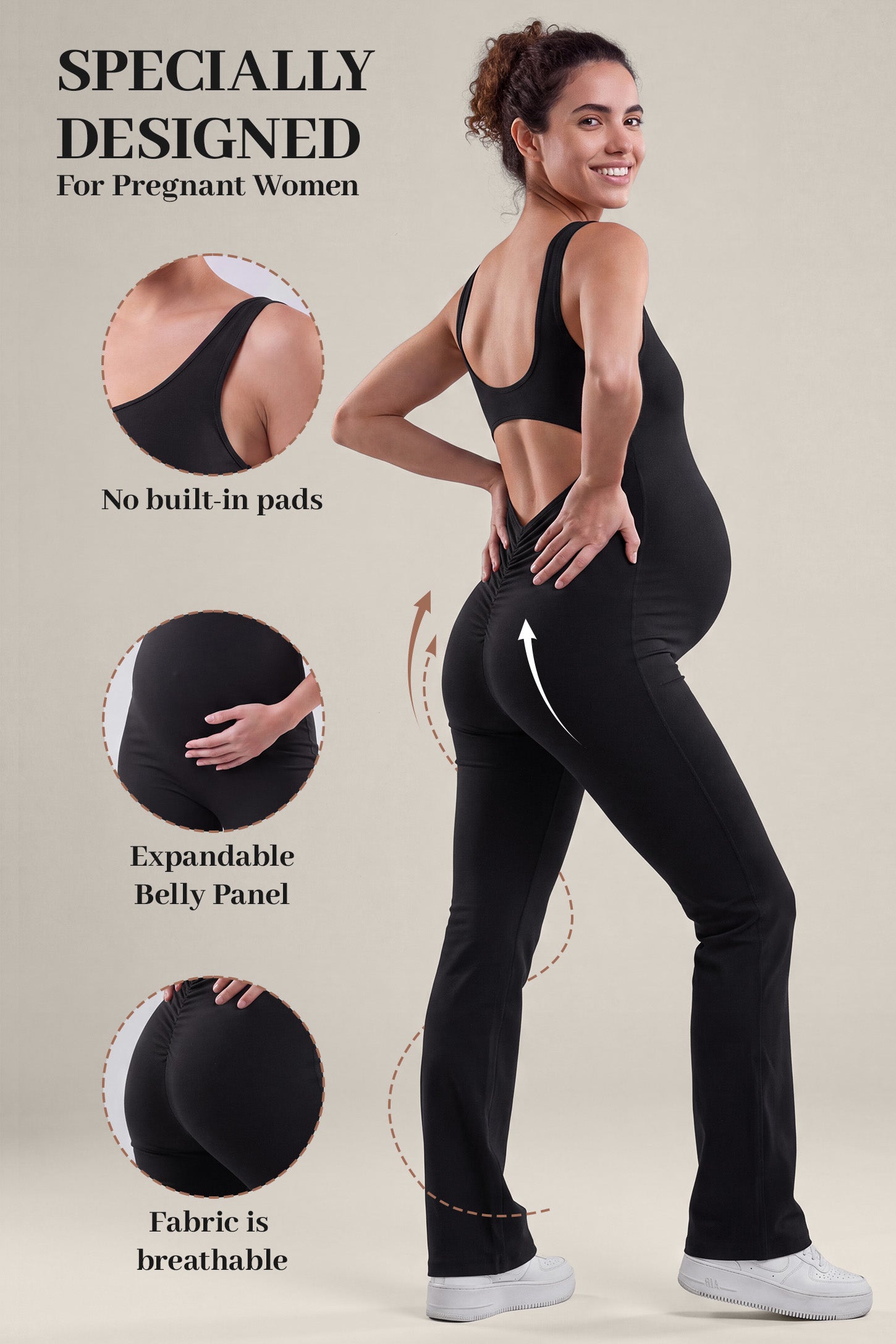 Maternity Flared-Leg Jumpsuit