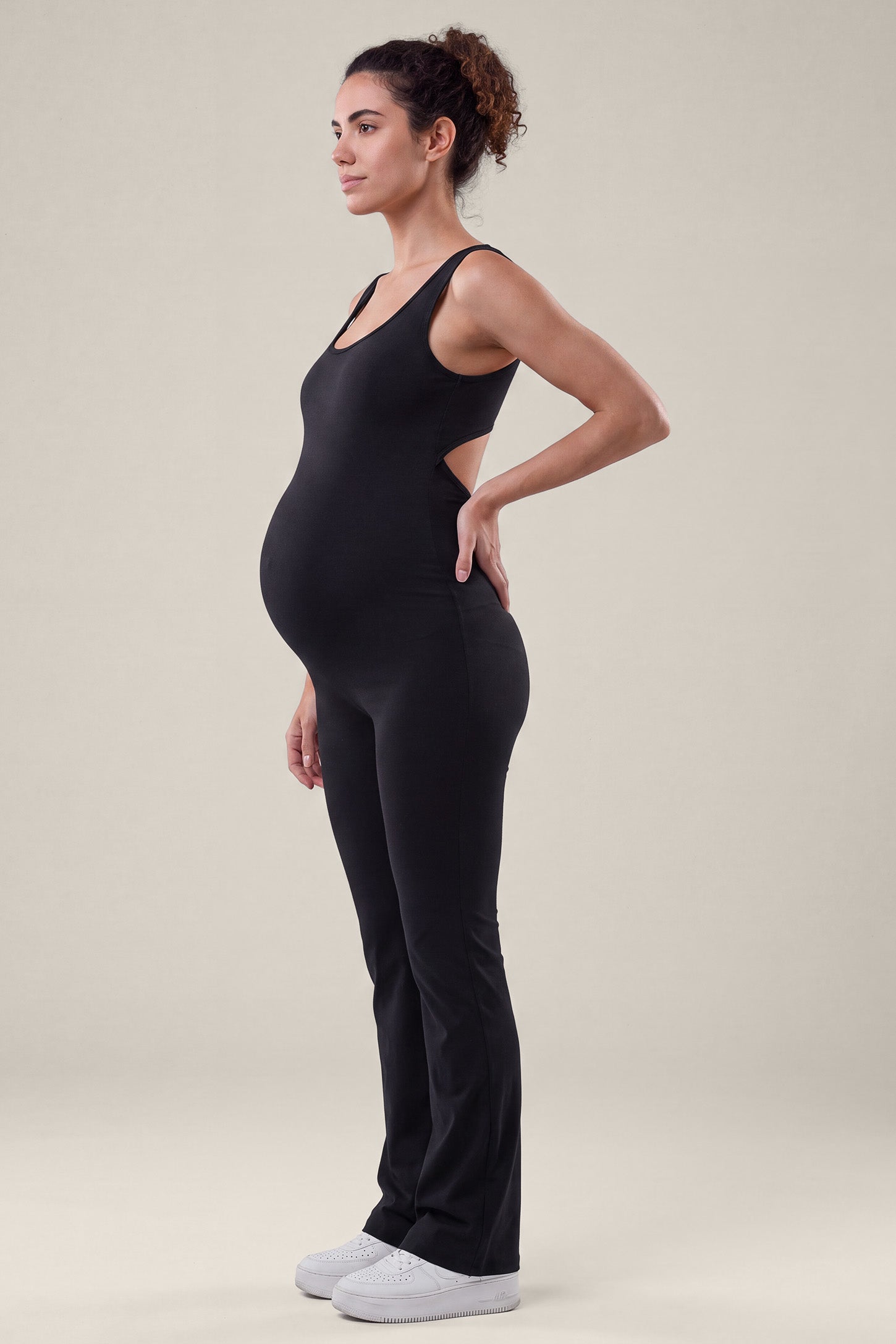 Maternity Flared-Leg Jumpsuit
