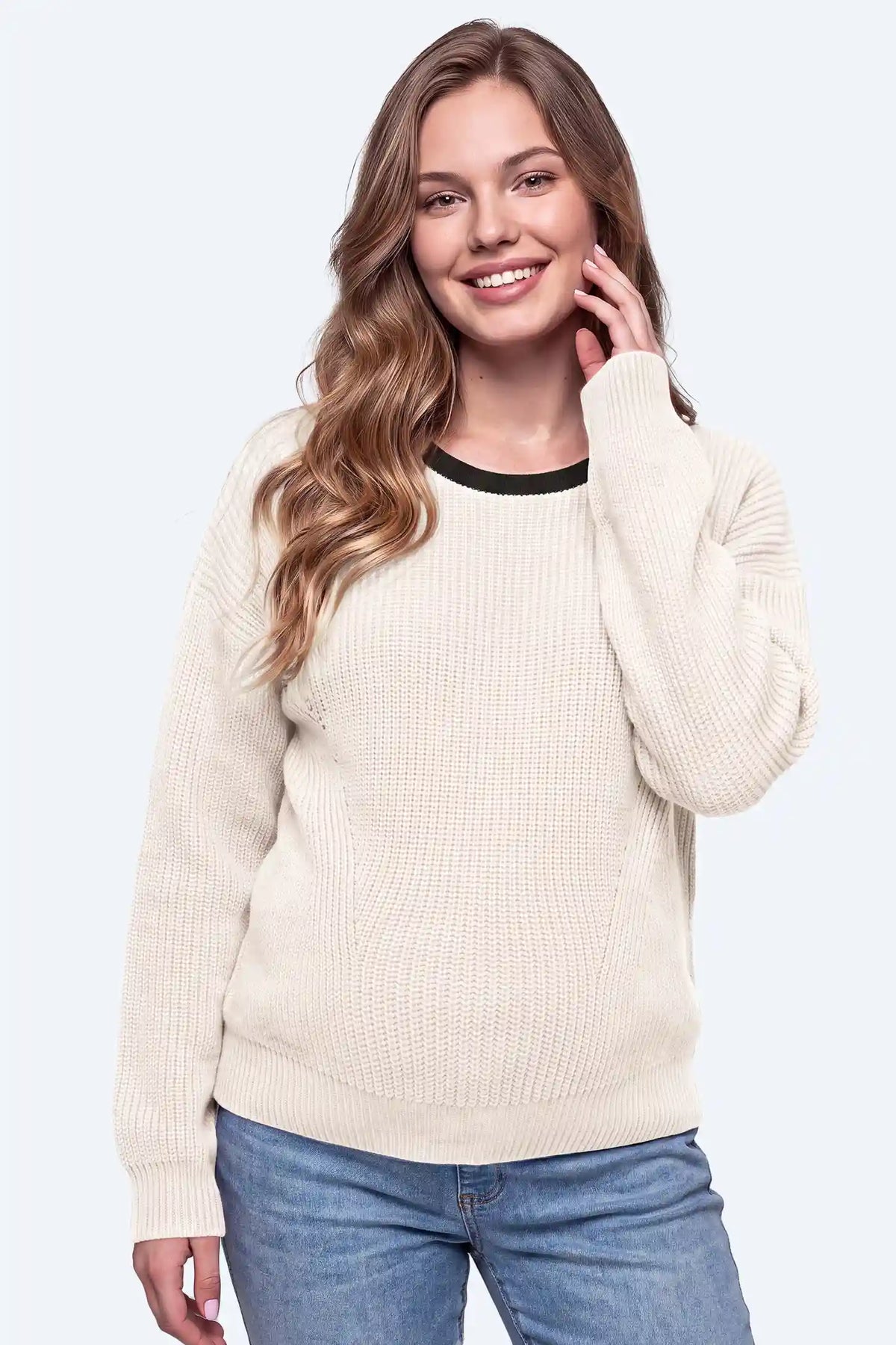 Maternity Bow-Back Knit Sweater