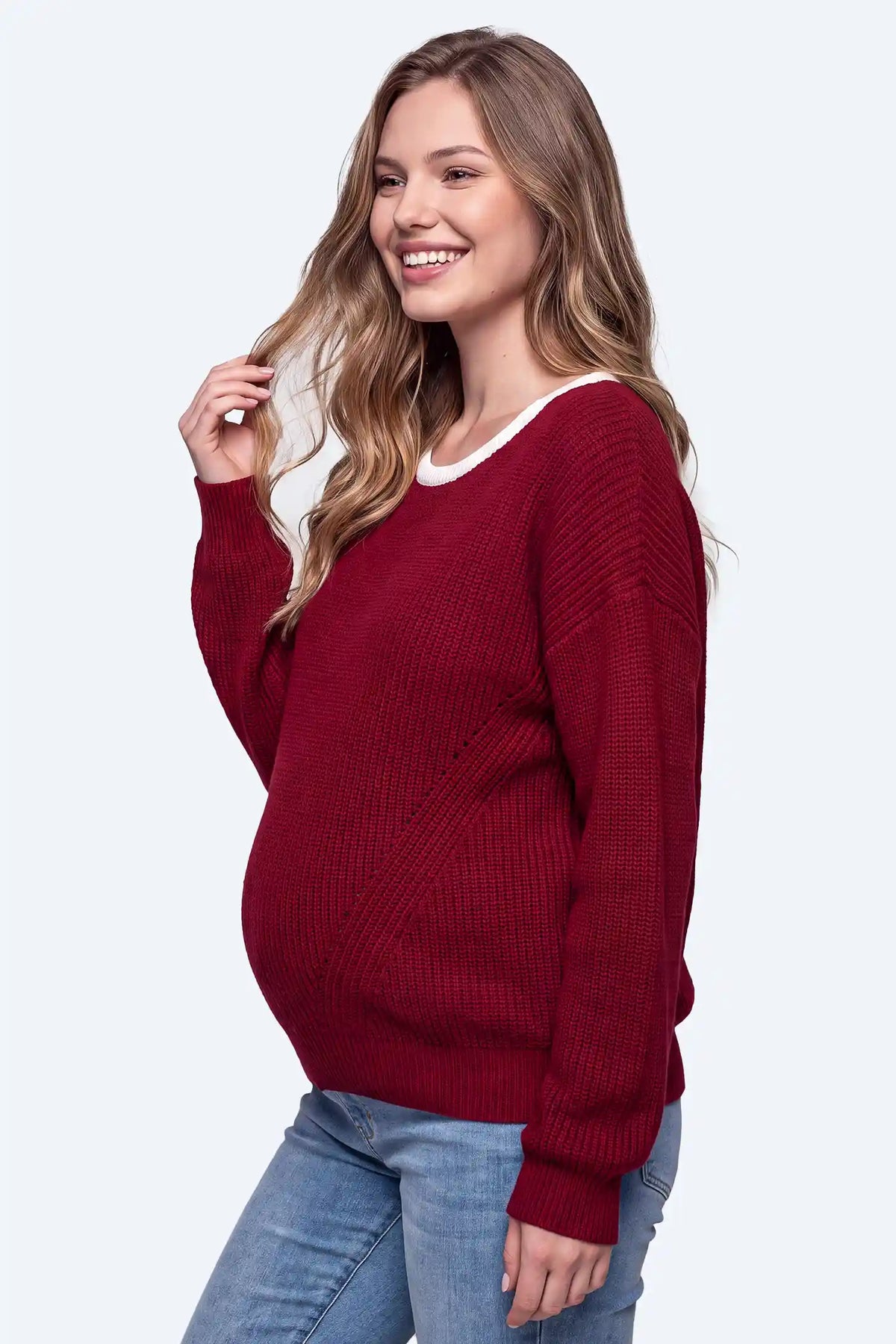 Maternity Bow-Back Knit Sweater