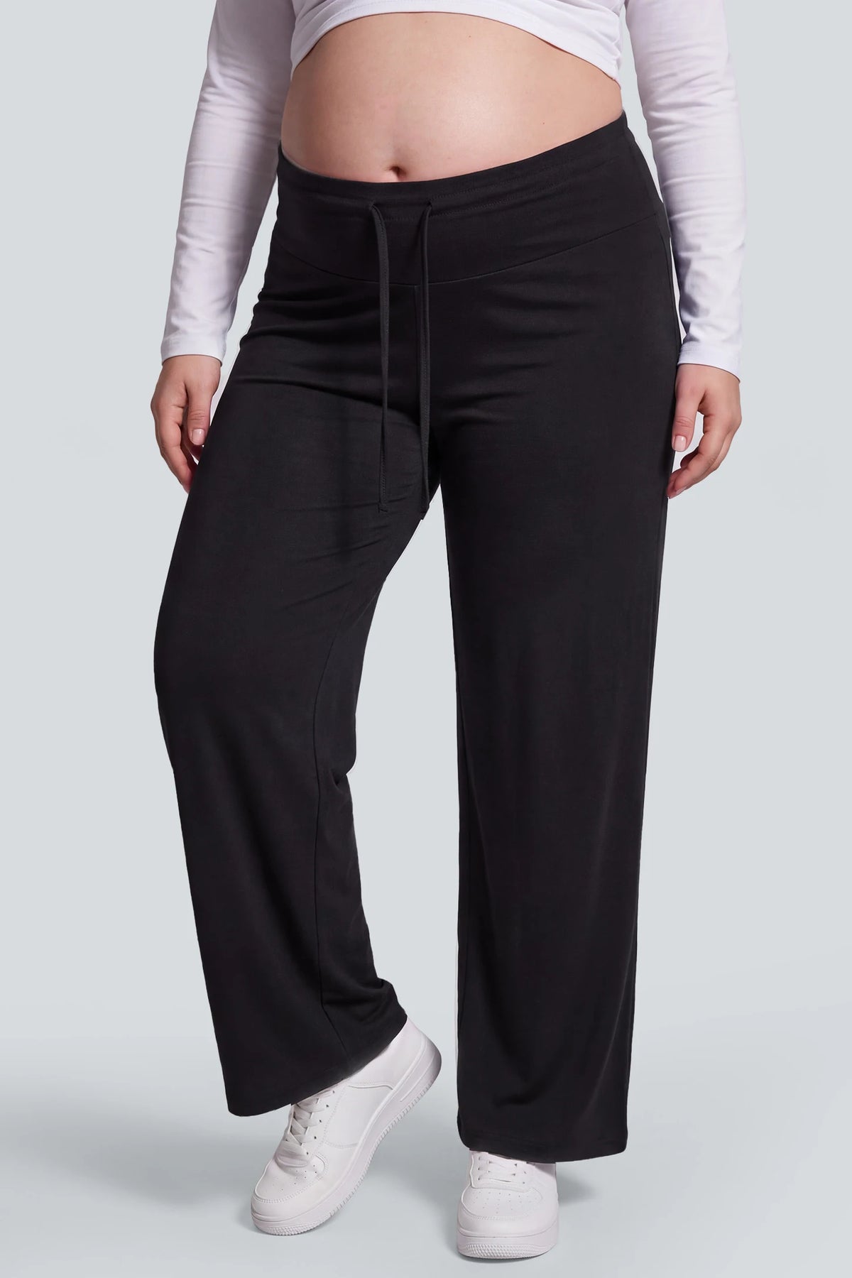 High-Waist Modal Maternity Wide-Leg Pants