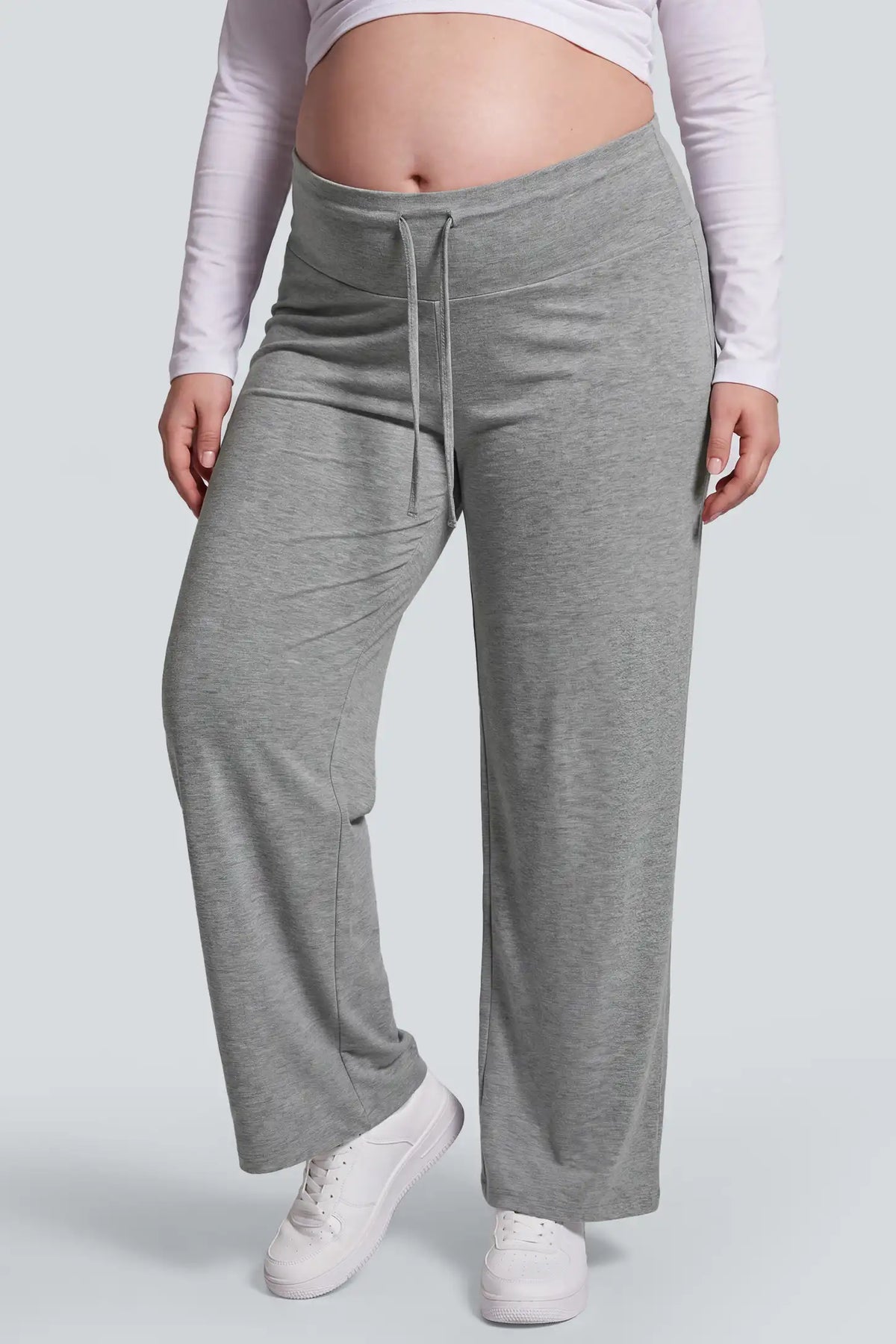 High-Waist Modal Maternity Wide-Leg Pants