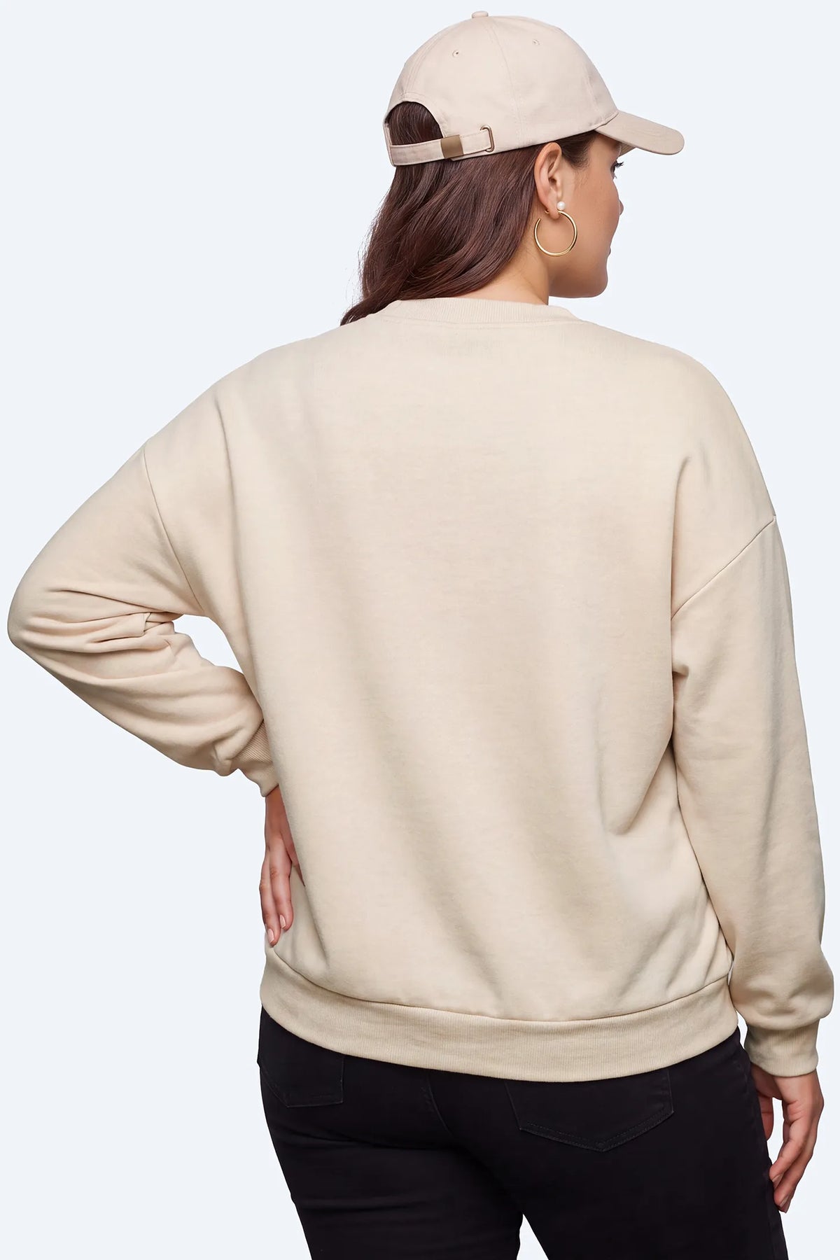 Maternity Oversized Sequin Bow Sweatshirt