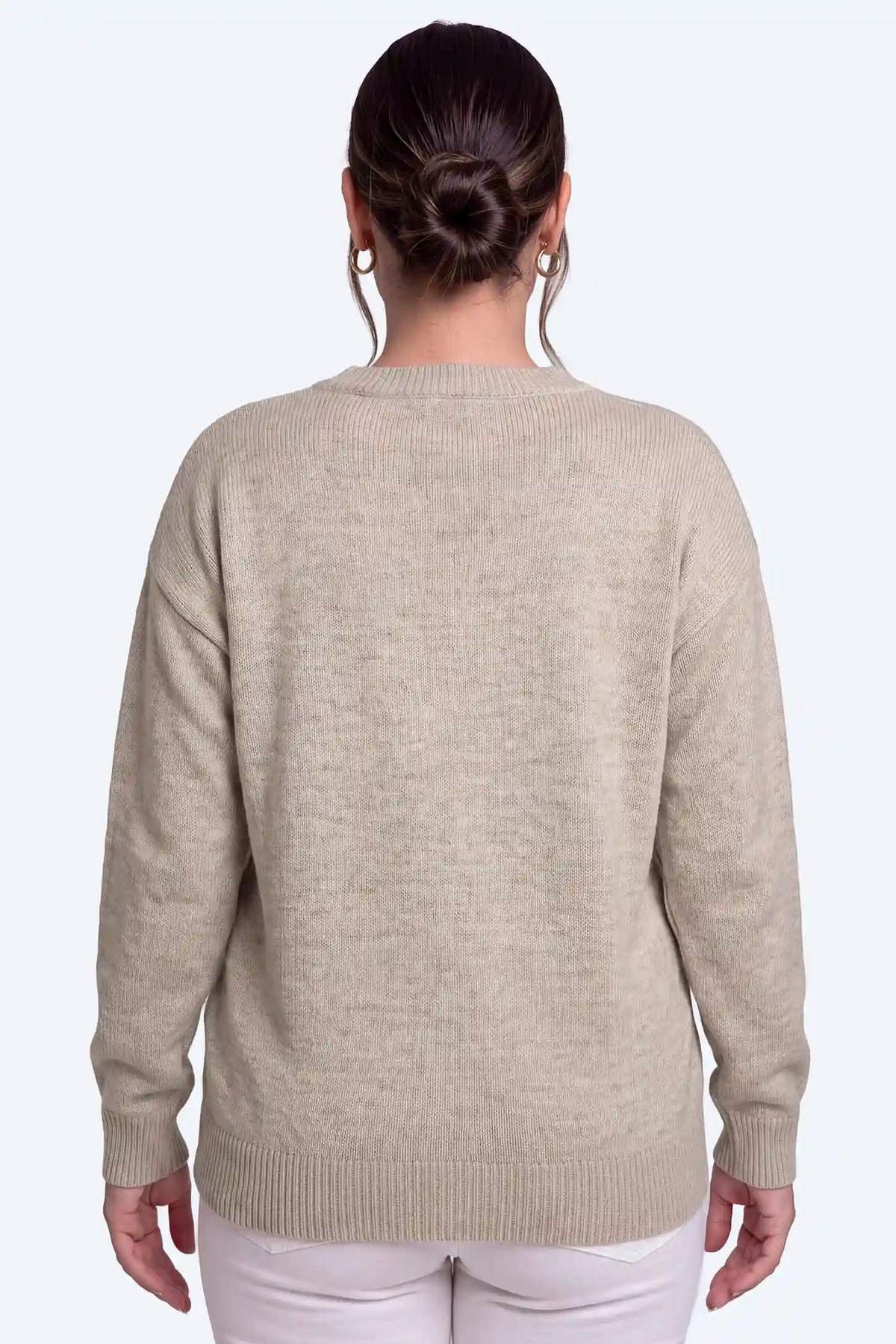 Layered-Look Button-Detail Maternity Sweater