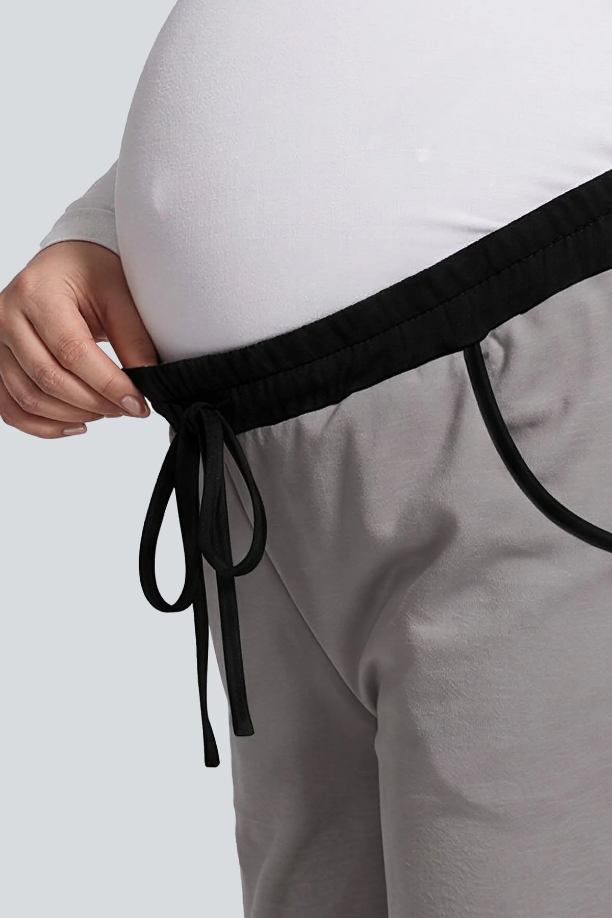 Contrast  Maternity Wide-Leg Pants