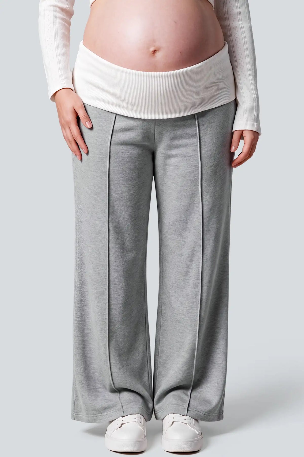 Maternity Low Rise Foldover Wide Leg Pants