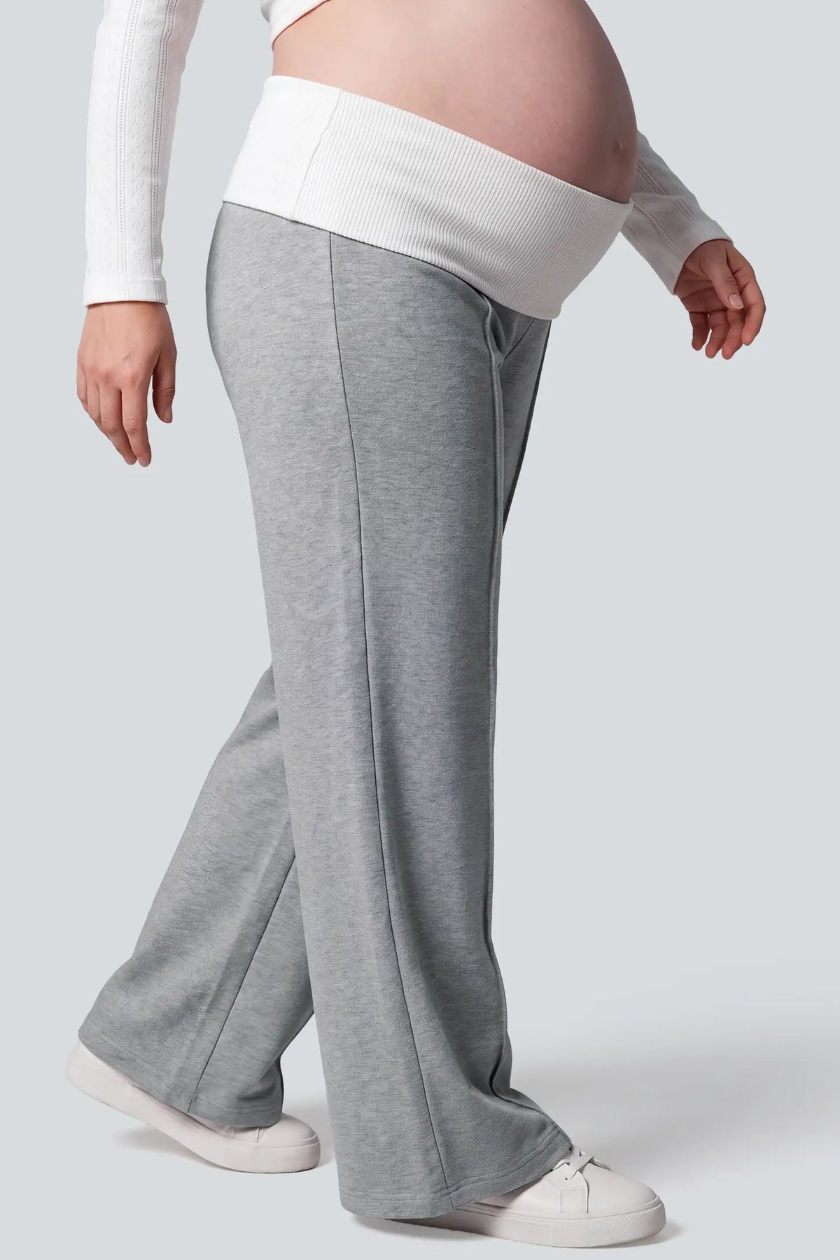 Maternity Low Rise Foldover Wide Leg Pants