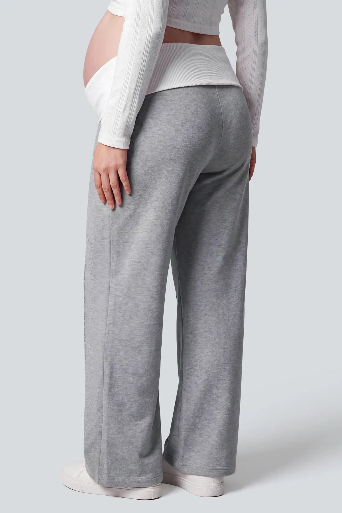 Maternity Low Rise Foldover Wide Leg Pants