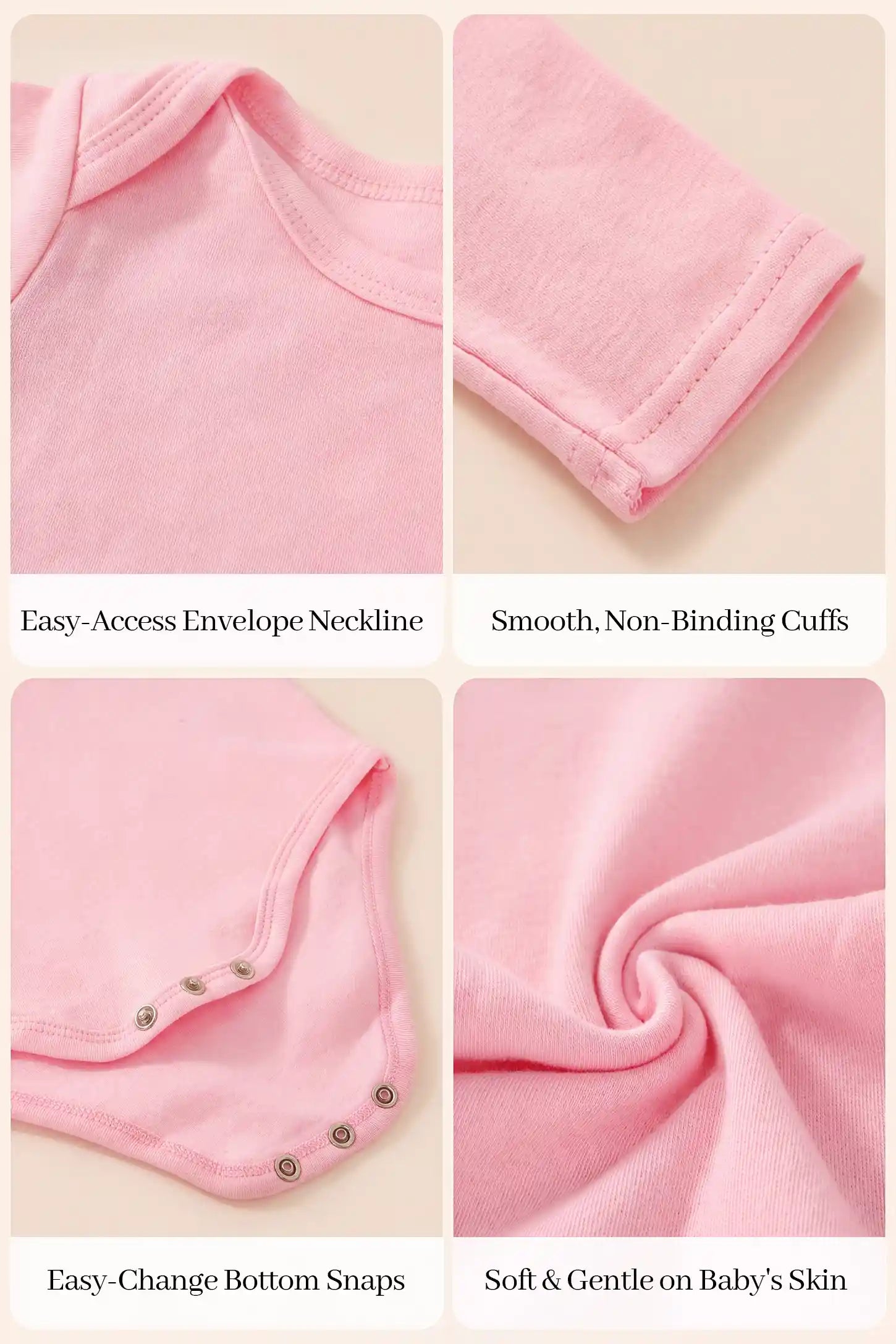 100% Cotton Organic Baby Bodysuit